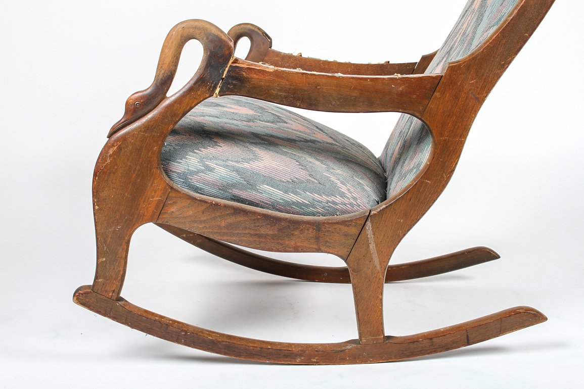 Early 20th Century Gooseneck Rocking Chair | EBTH