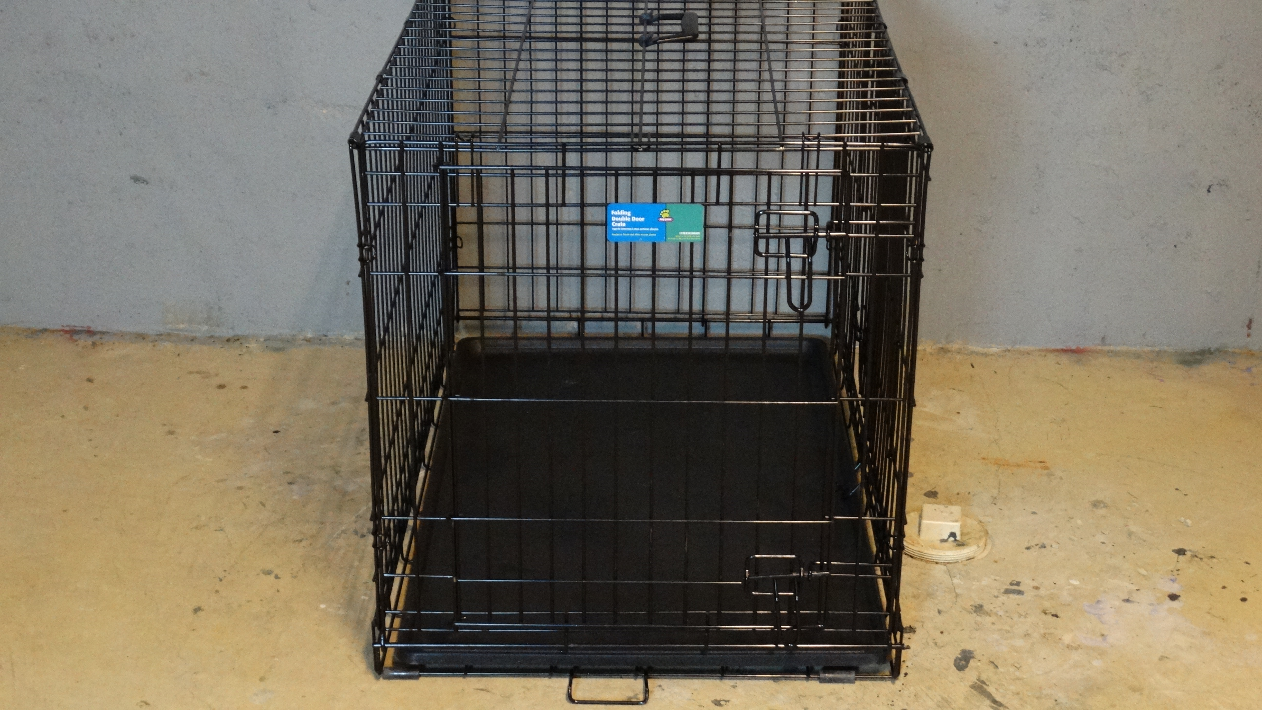 Folding "Top Paw" Double Door Dog Crate EBTH