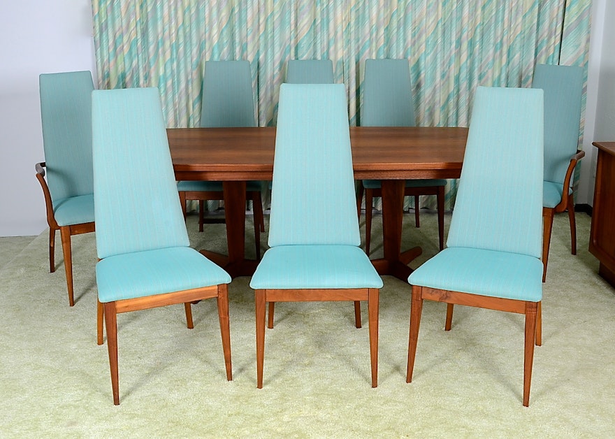 Mid Century Modern Teak Dining Table and Otmar Chairs : EBTH