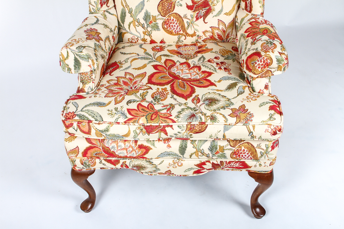 Vintage Conover Chair Co. Floral Wingback EBTH