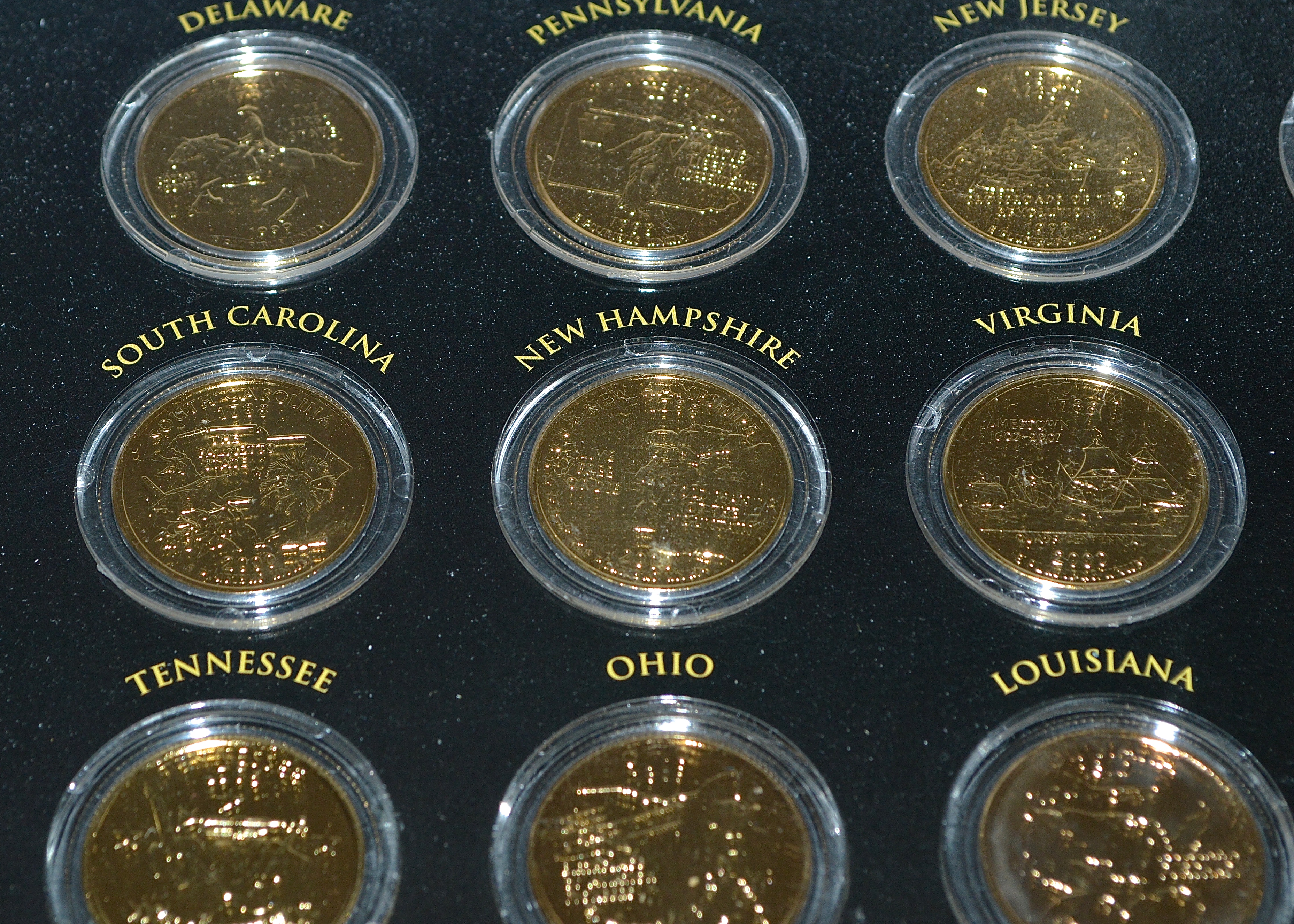 United States of America 24KT GoldHighlights State Quarters EBTH