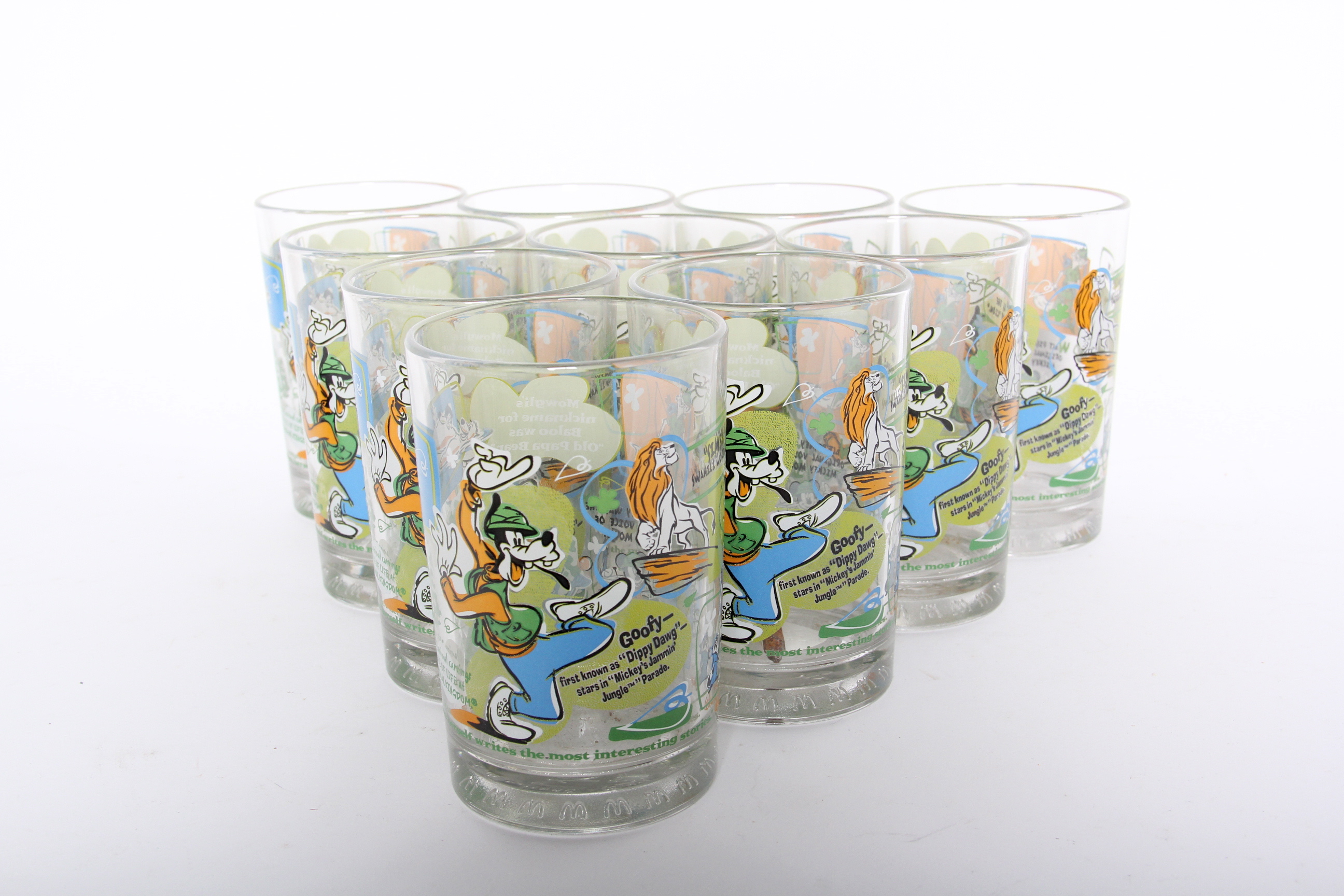 Thirteen Disney Drinking Glasses EBTH