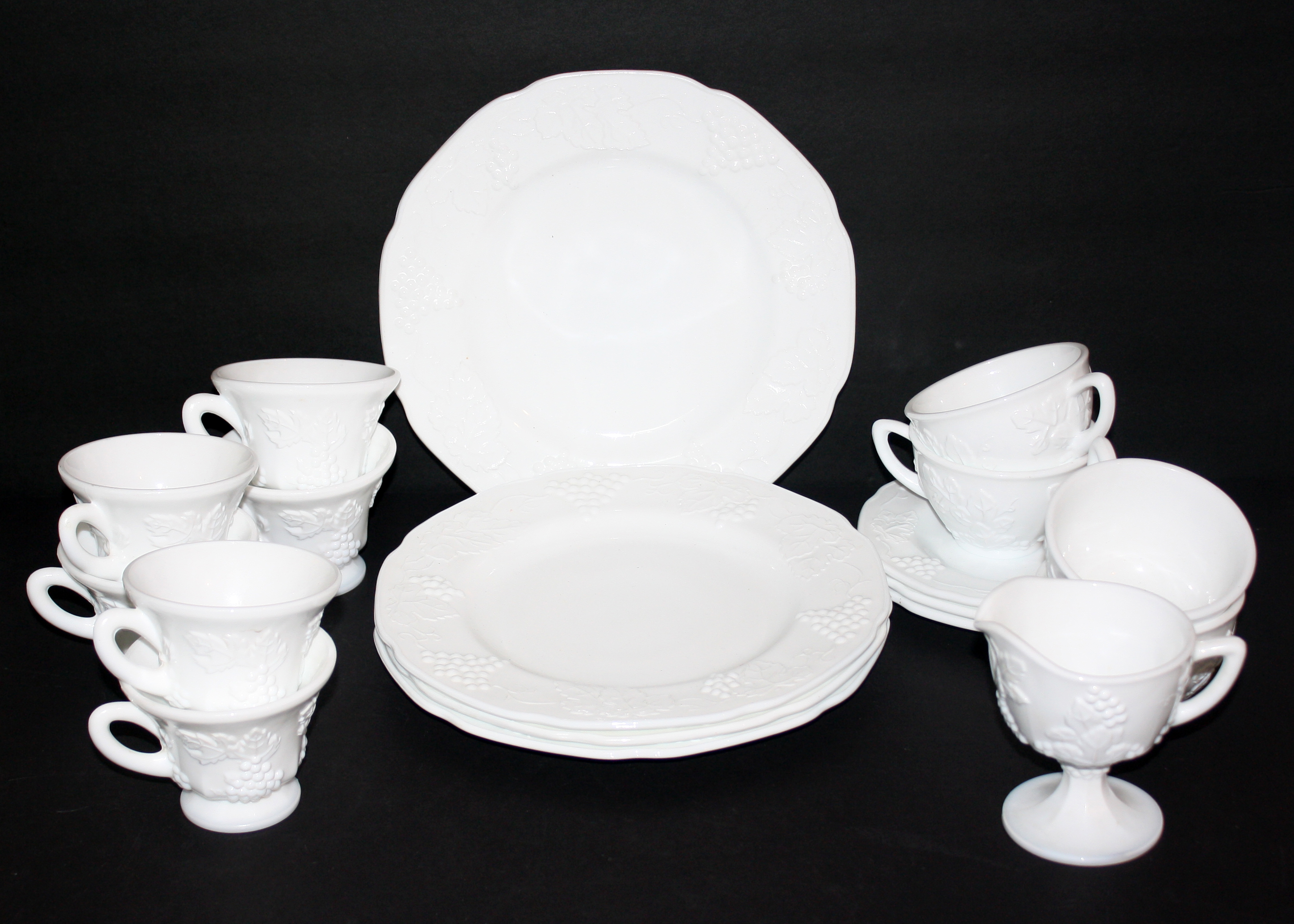 White Milk Glass Dishes Ebth everything but the house