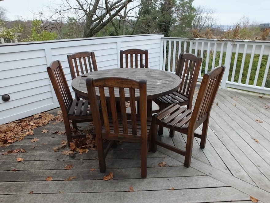 Smith & Hawken Teak Bench and Chair : EBTH - Smith and Hawken Teak Table and Chairs
