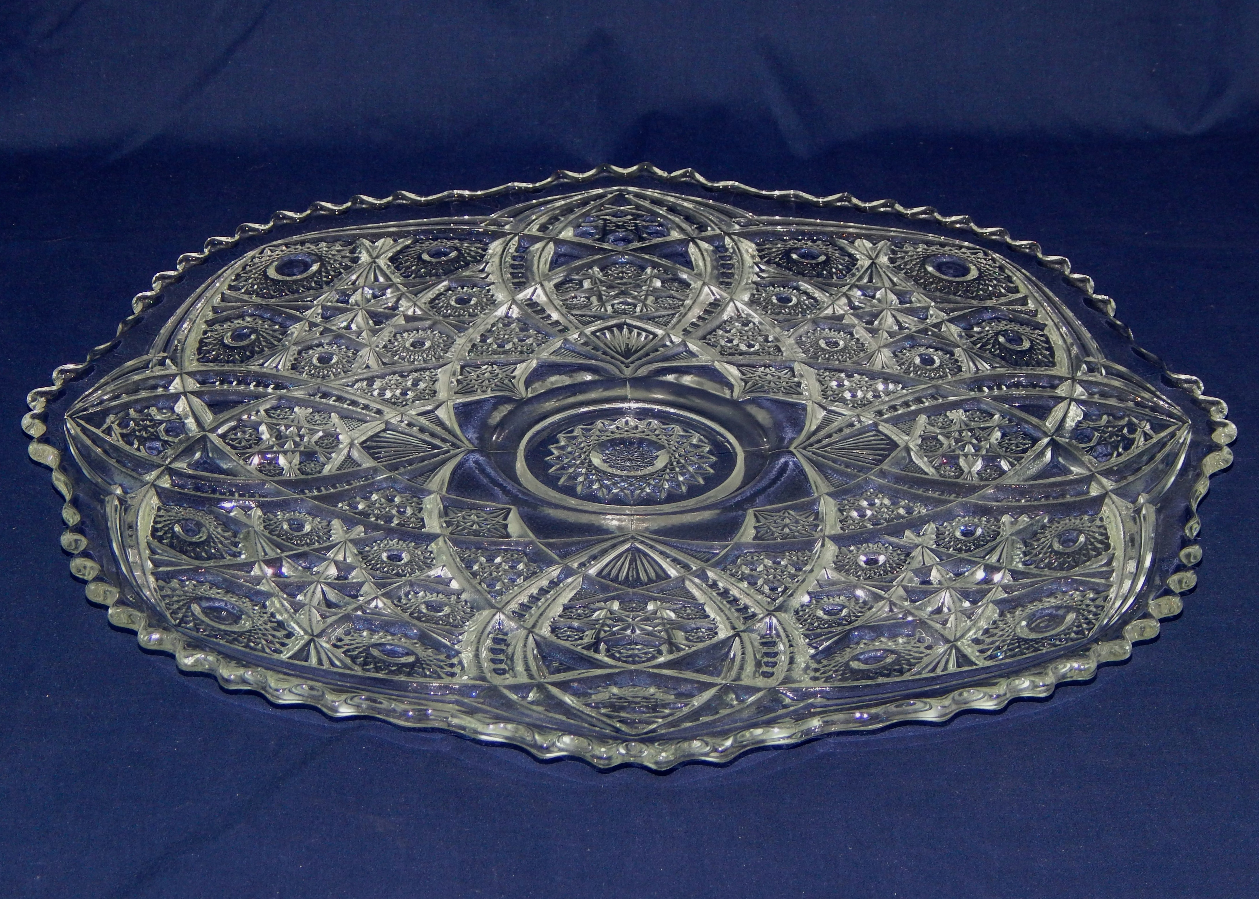 Antique Crystal Punch Bowl Set EBTH