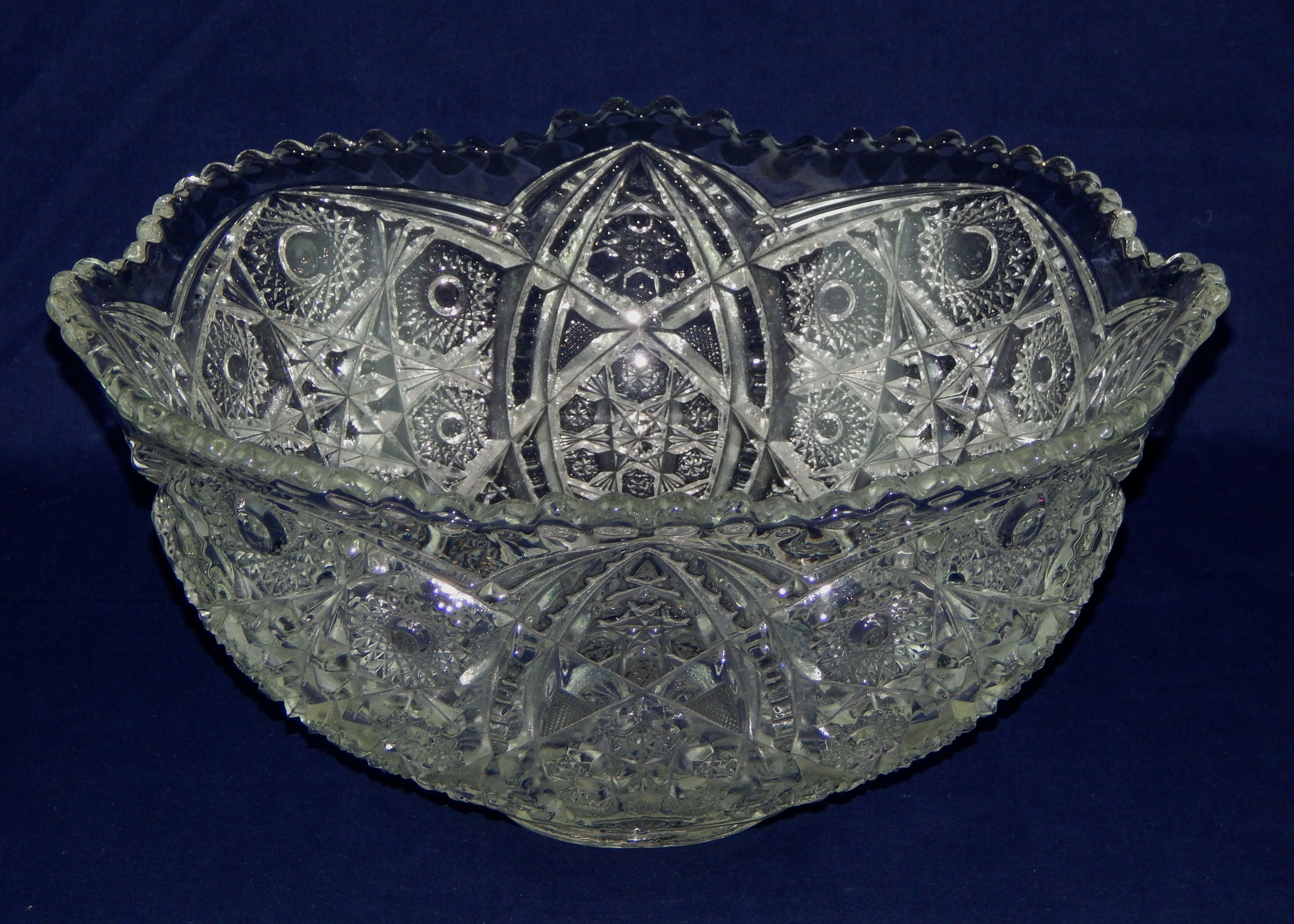 Antique Crystal Punch Bowl Set EBTH
