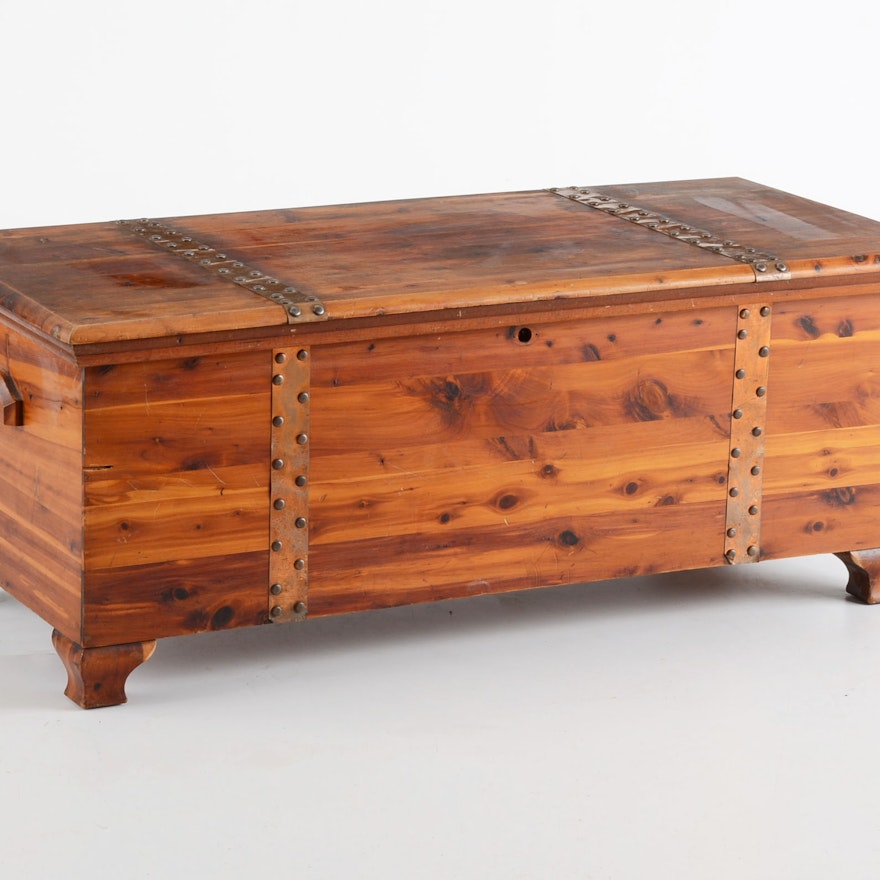 Bolivian Rosewood Puzzle box - FineWoodworking Vintage Cedar Chest with Metal Bands : EBTH