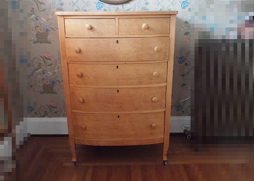 Vintage Six Drawer Birdseye Maple Dresser Ebth