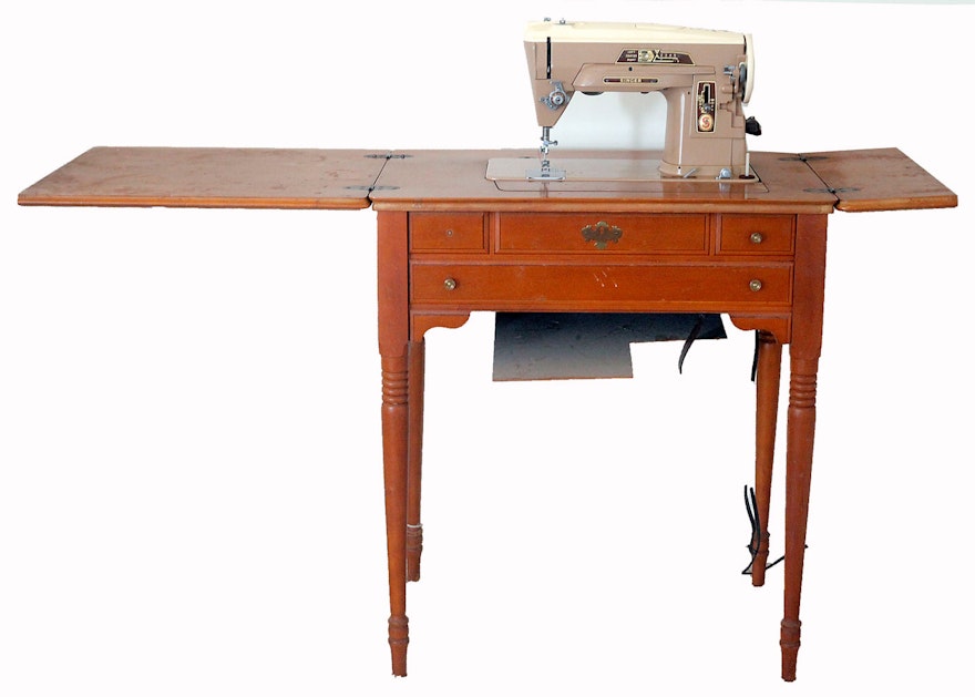1951 Singer Sewing Machine and Desk EBTH