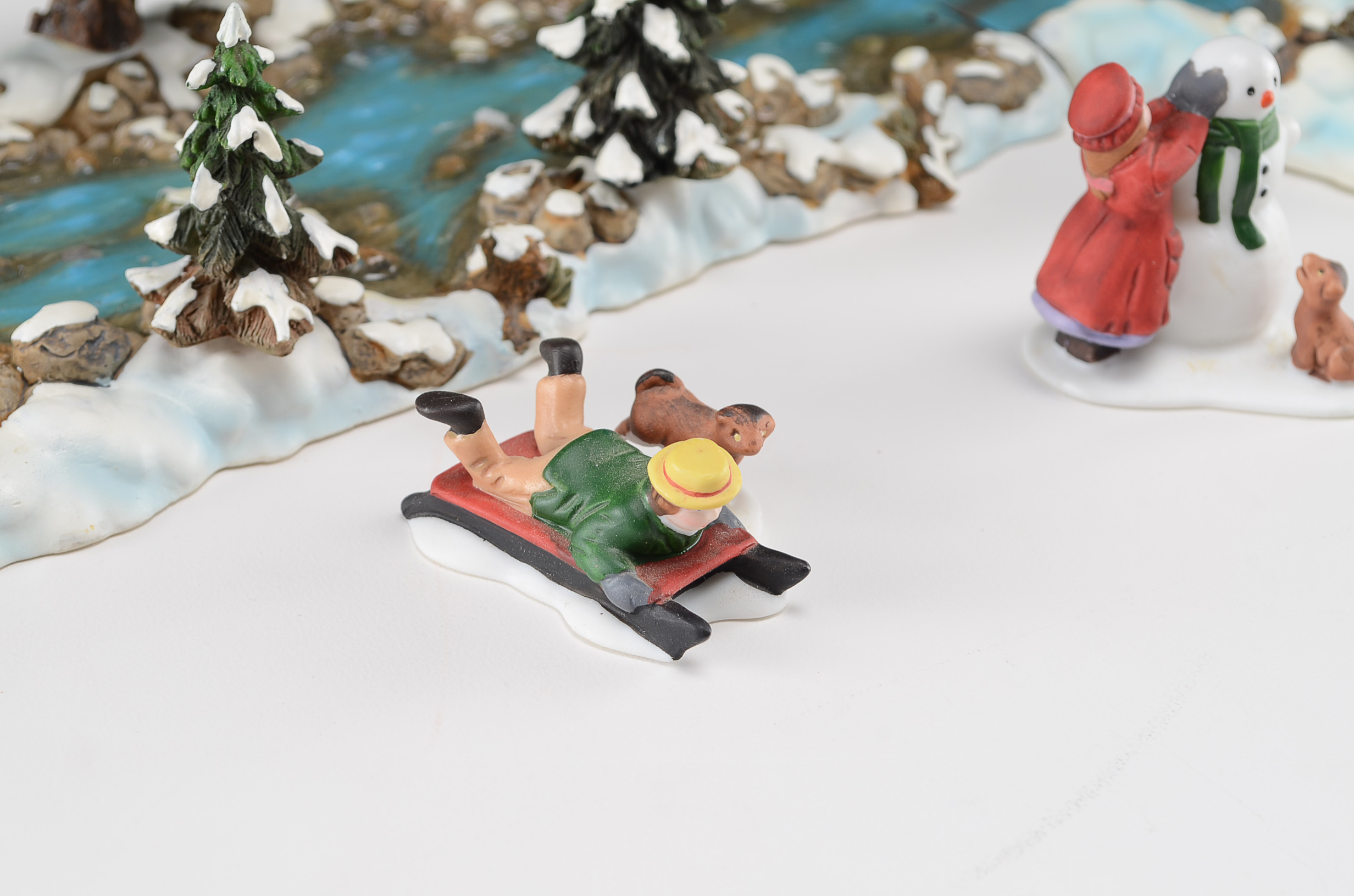 Dept 56 Village Mill Creek Pond Set EBTH