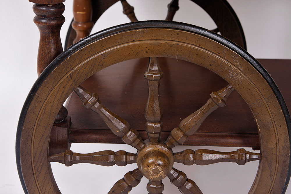 Vintage Wooden Tea Cart on Casters EBTH