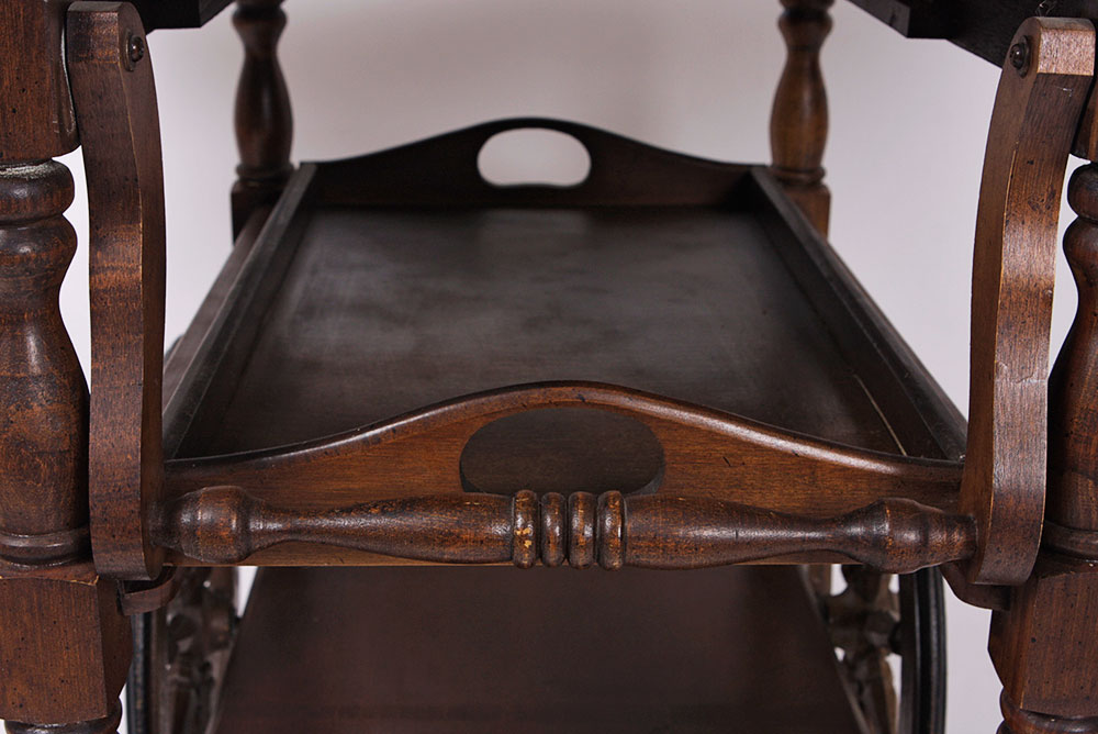 Vintage Wooden Tea Cart on Casters EBTH