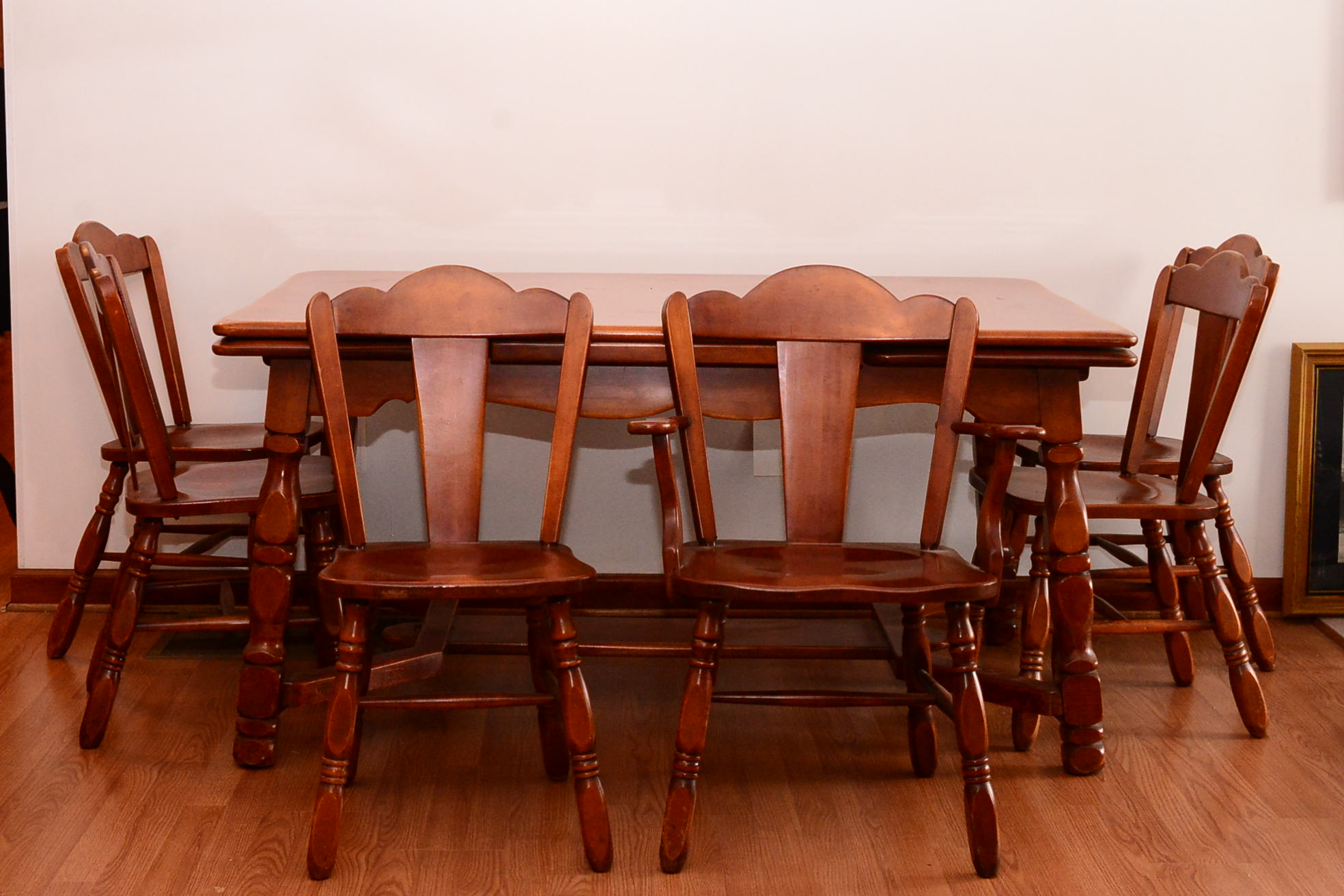 Consider H. Willett, Inc. Cherry Dining Table and Chairs EBTH