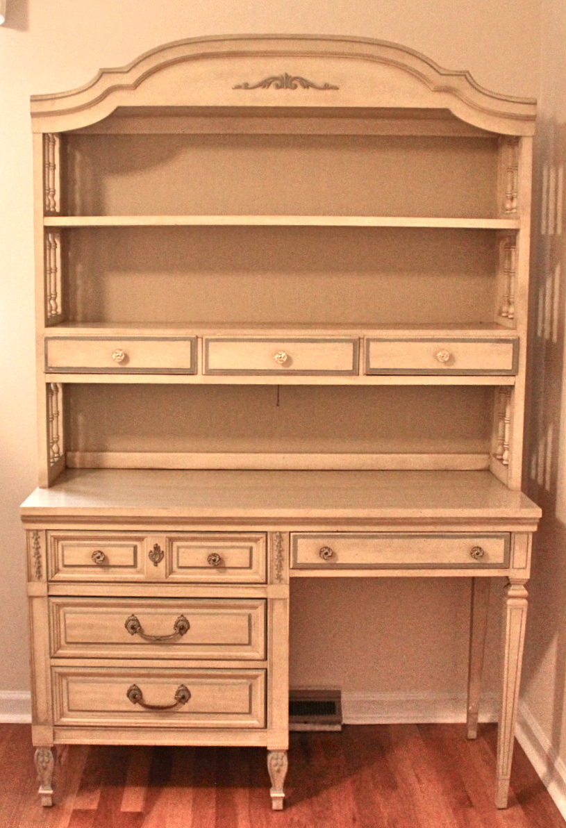 Vintage French Provincial Dixie Furniture Desk and Hutch EBTH