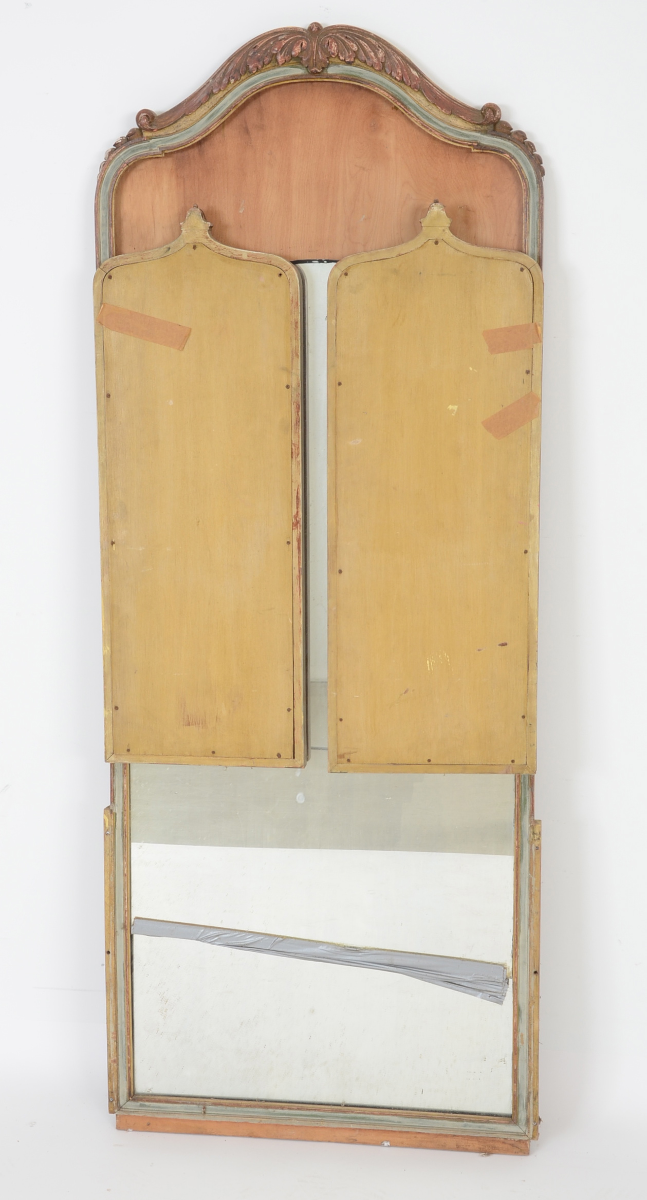 Carved Vanity Mirror with Hinged Sides EBTH