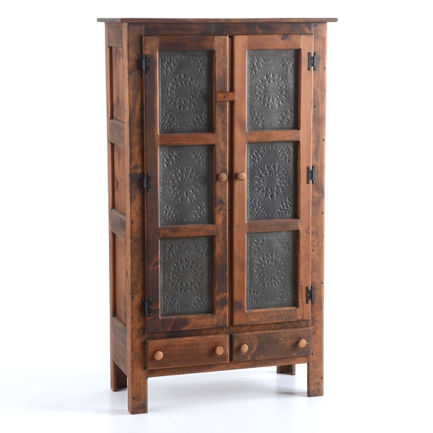 Reproduction Pie Safe Cabinet Ebth