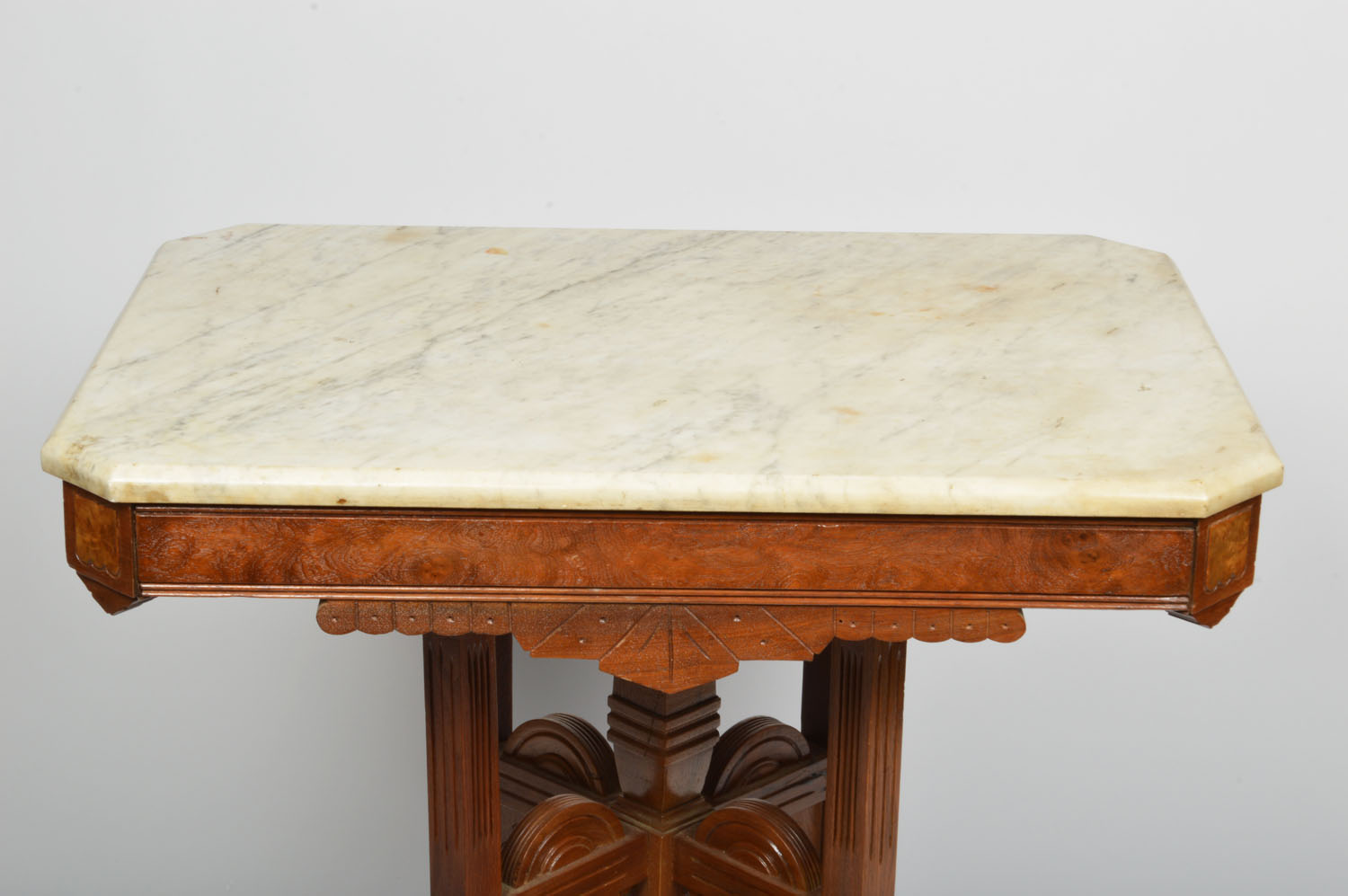 Antique Eastlake Style Marble Top Parlor Table EBTH