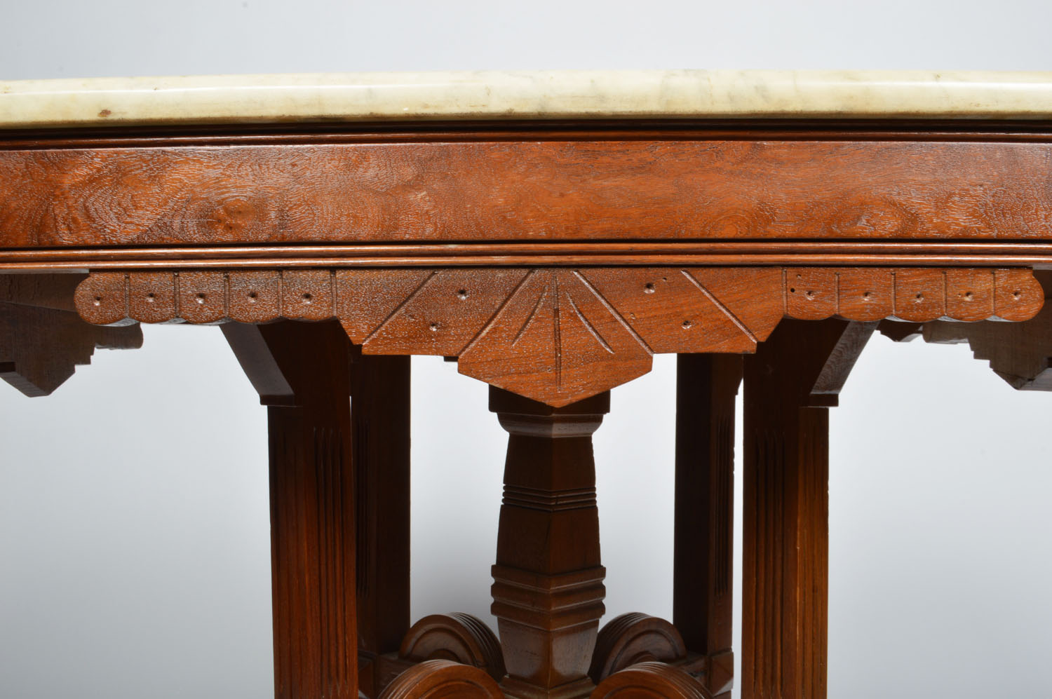 Antique Eastlake Style Marble Top Parlor Table EBTH