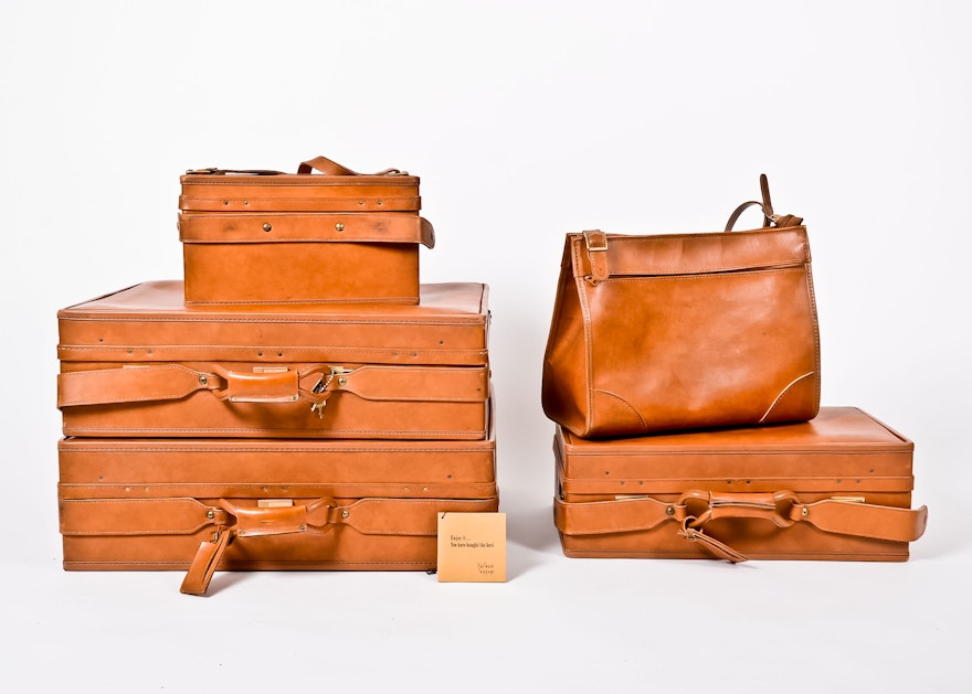 vintage hartmann leather suitcase