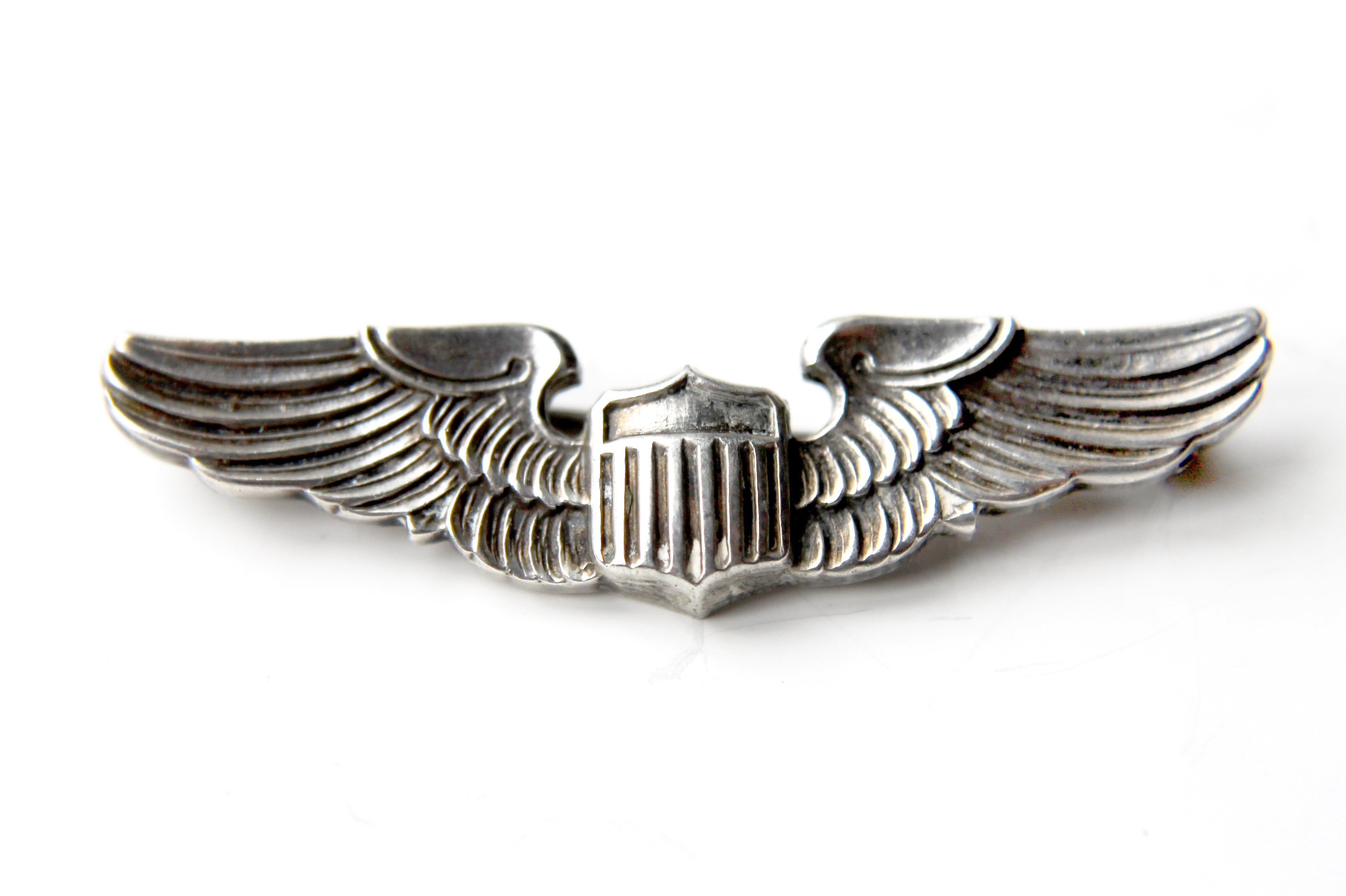 Vintage Military Pins including Sterling Eagle Wings EBTH