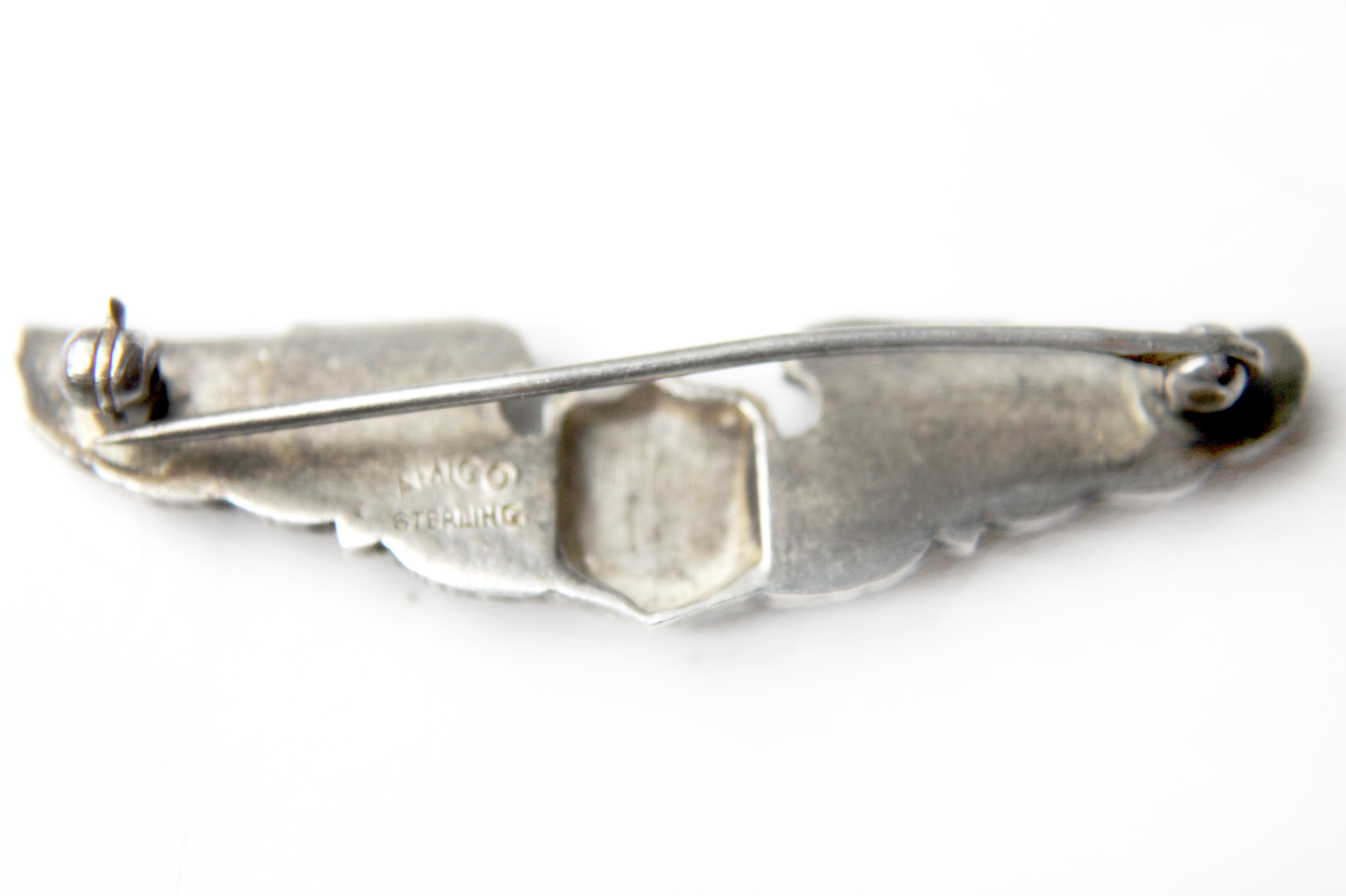 Vintage Military Pins including Sterling Eagle Wings EBTH