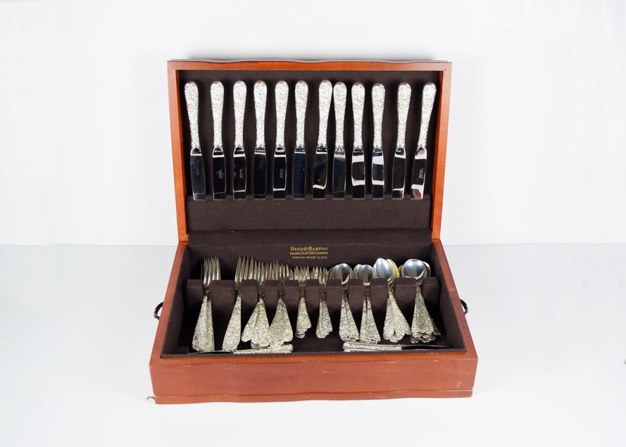 Twelve 9Piece Sterling Place Settings in S.Kirk & Son "Repoussé" EBTH