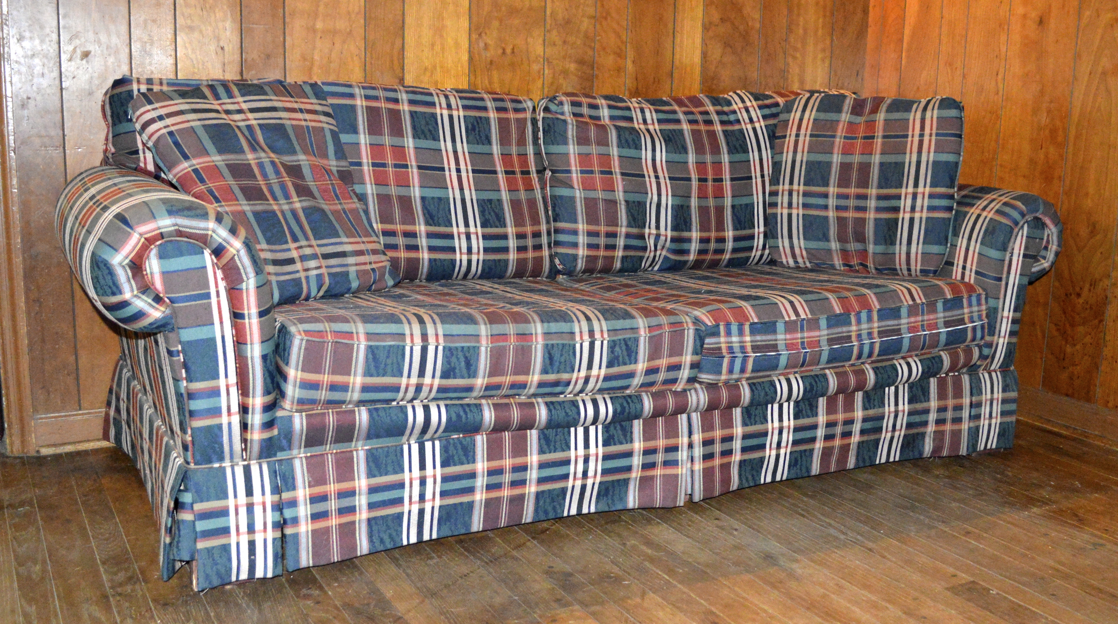 Plaid Couch By Alexvale Ebth