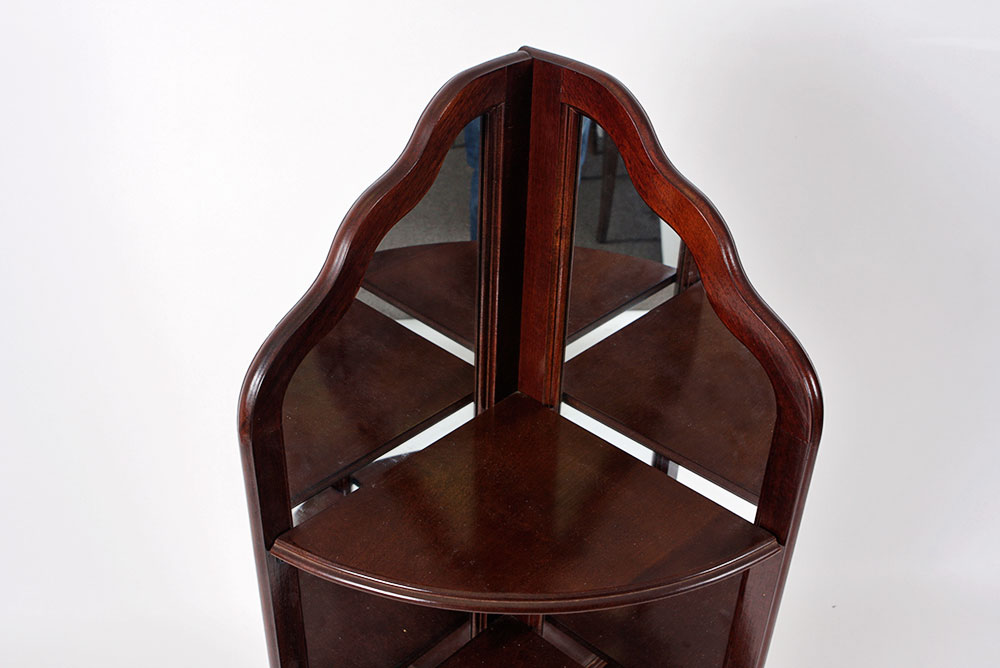 Cherry Wood Corner Shelf EBTH