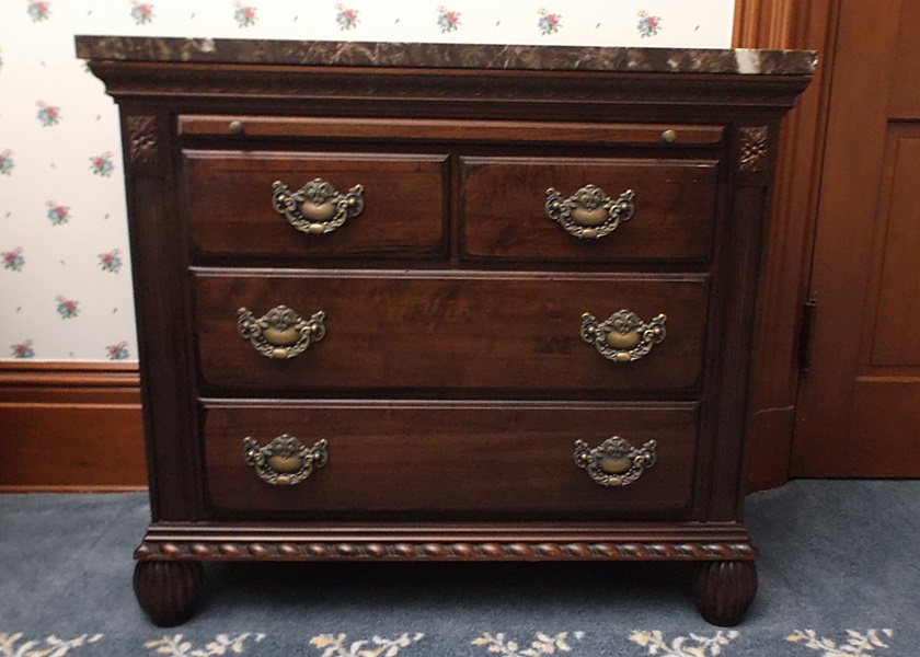 Kincaid Kings Road Collection Marble Top Four Drawer Dresser EBTH