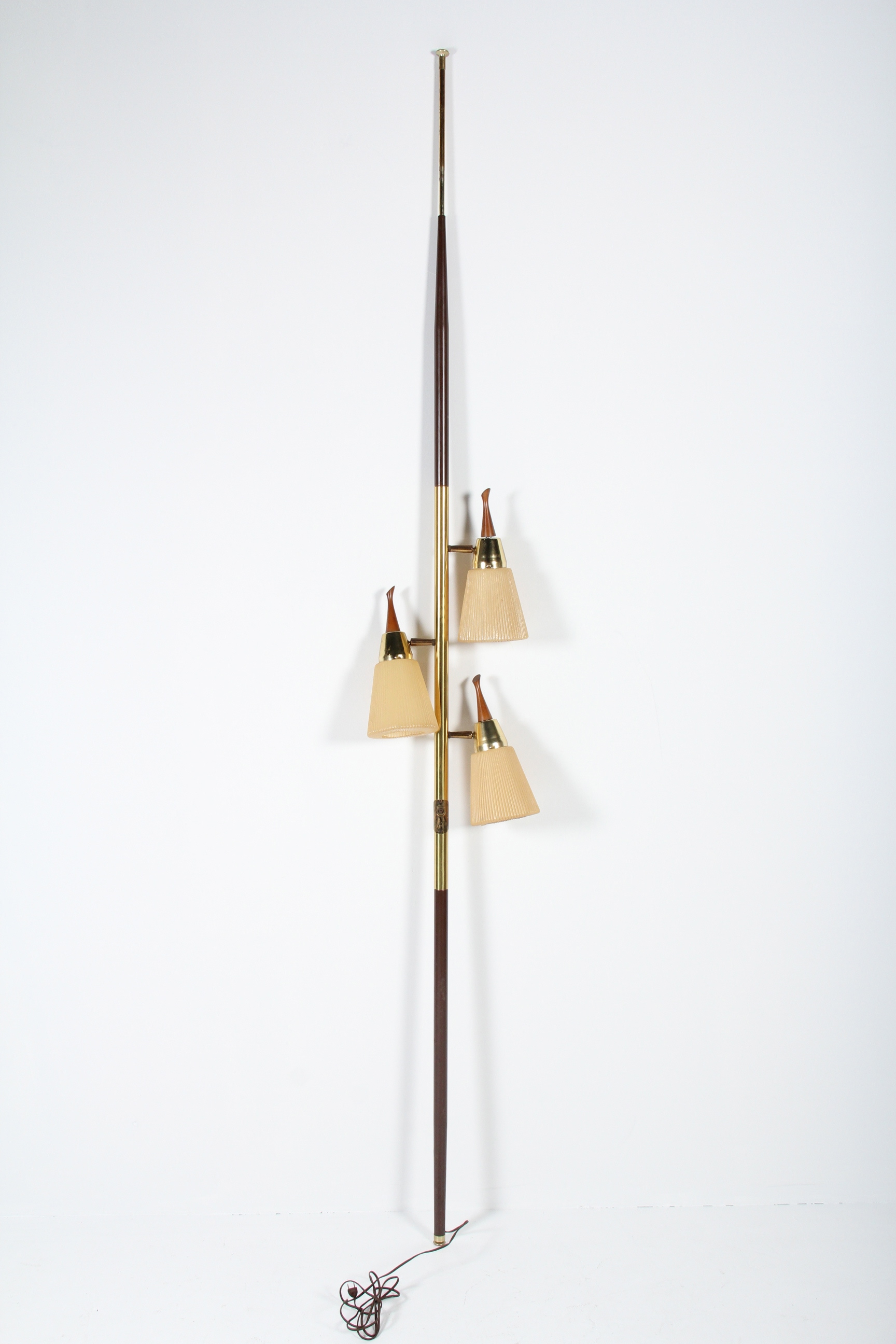 Mid Century Modern ThreeShade Tension Pole Lamp EBTH