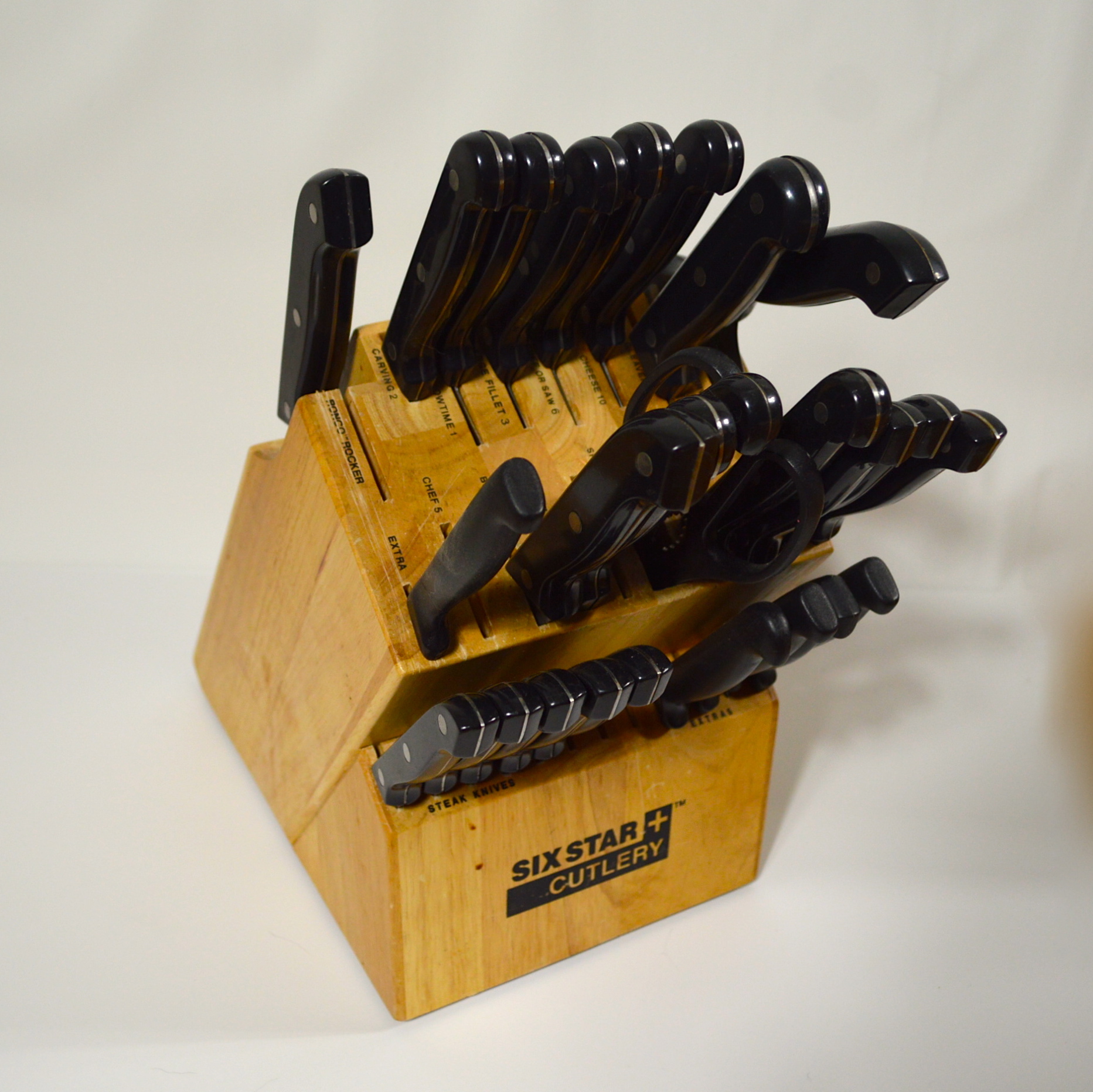 Six star cutlery knife block and knife set ebth