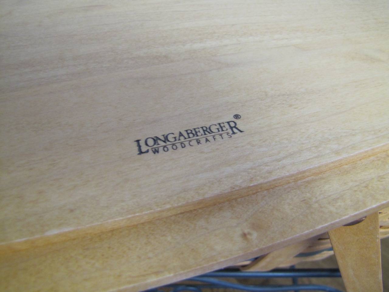 Longaberger Picnic Basket Set with Wrought Iron Stand and Inserts EBTH