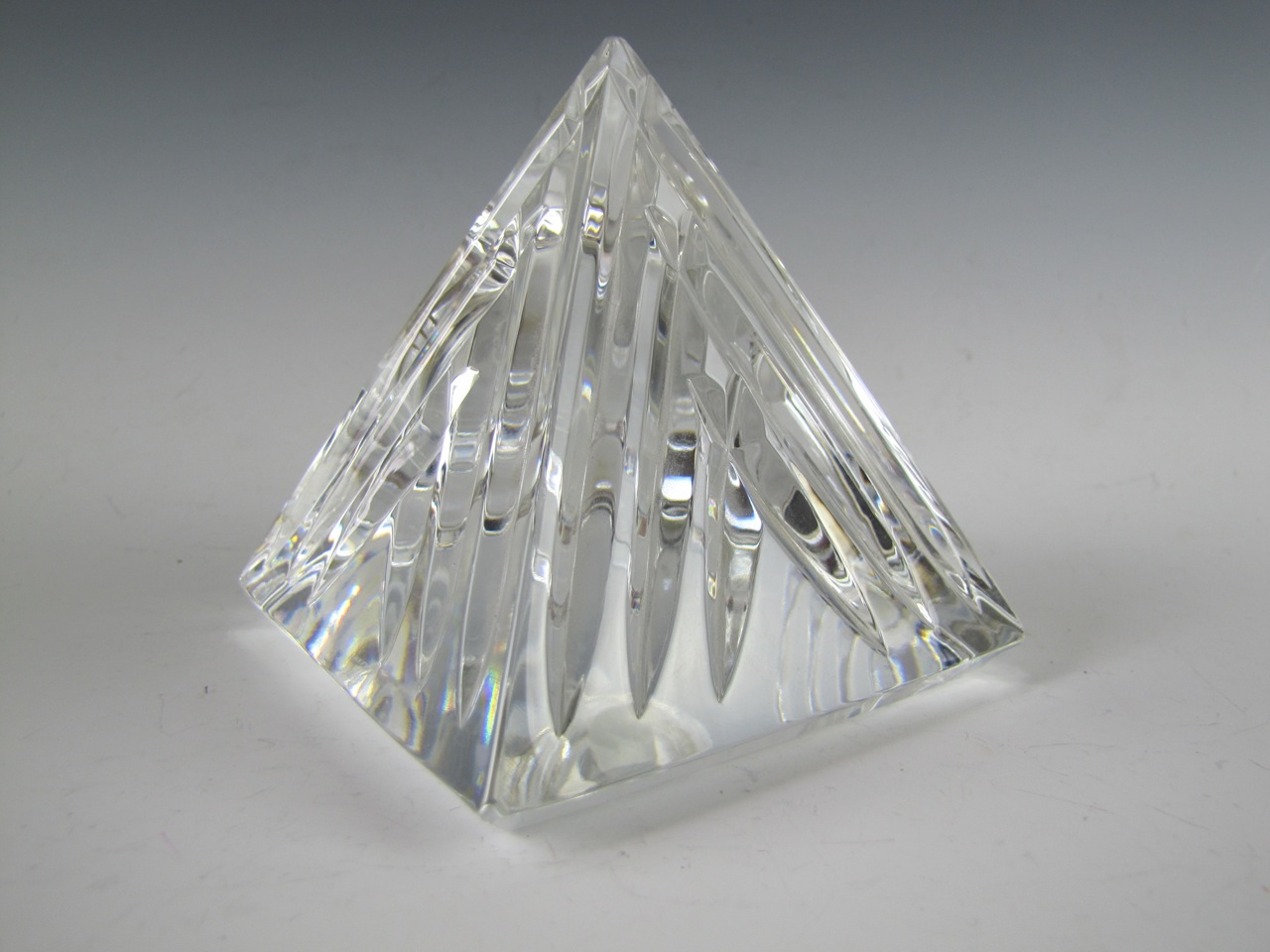 Waterford Crystal Pyramid Desk Clock EBTH