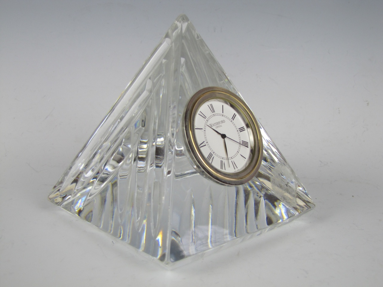 Waterford Crystal Pyramid Desk Clock EBTH
