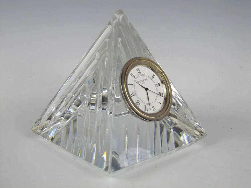 Waterford Crystal Pyramid Desk Clock | EBTH
