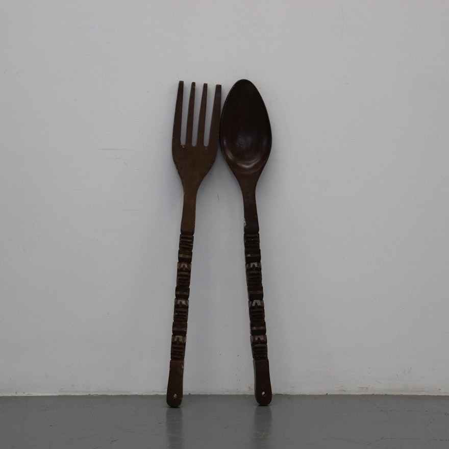 Filipino Decorative Fork And Spoon Ebth
