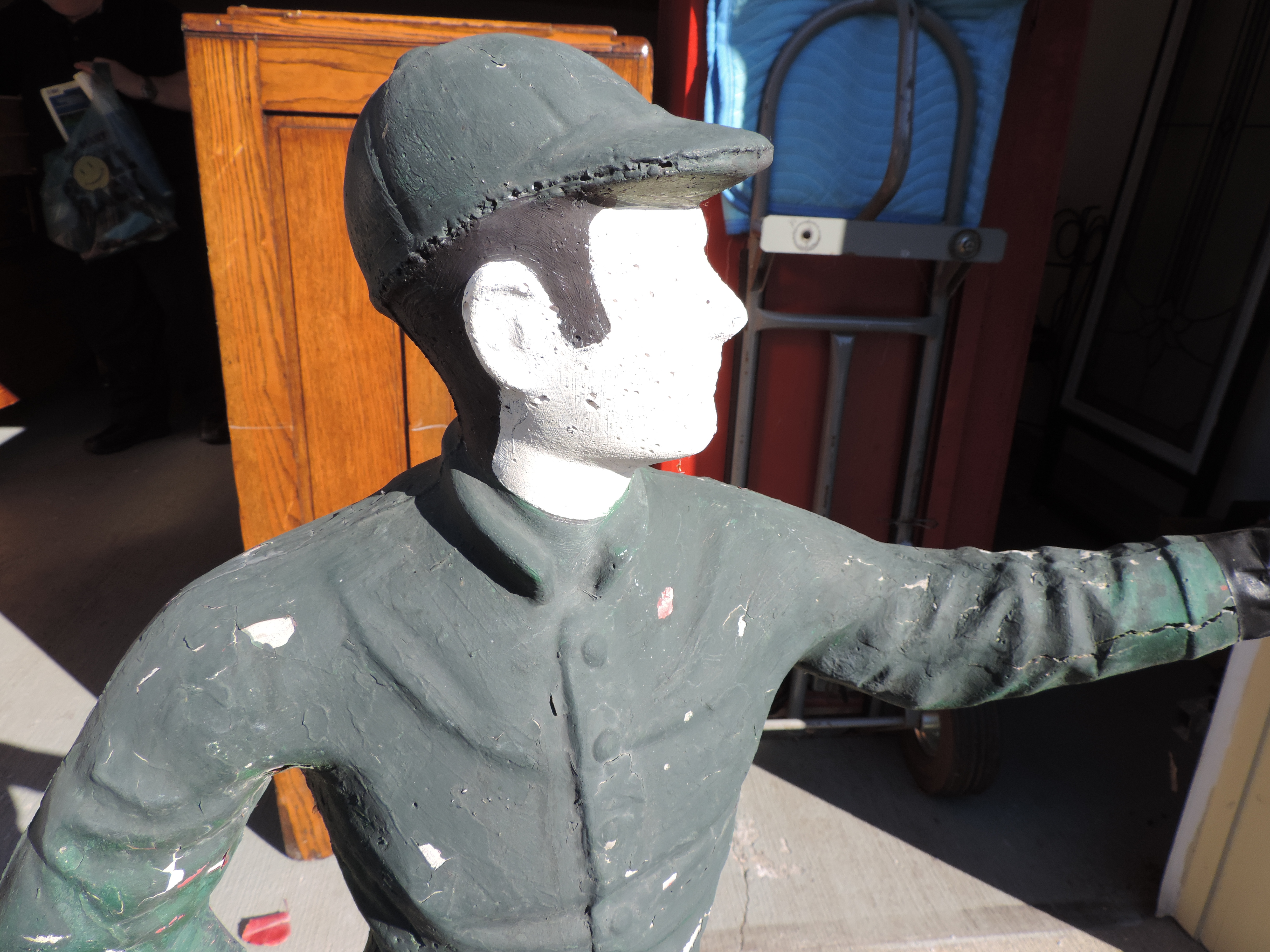 Concrete Lawn Jockey Garden Sculpture EBTH