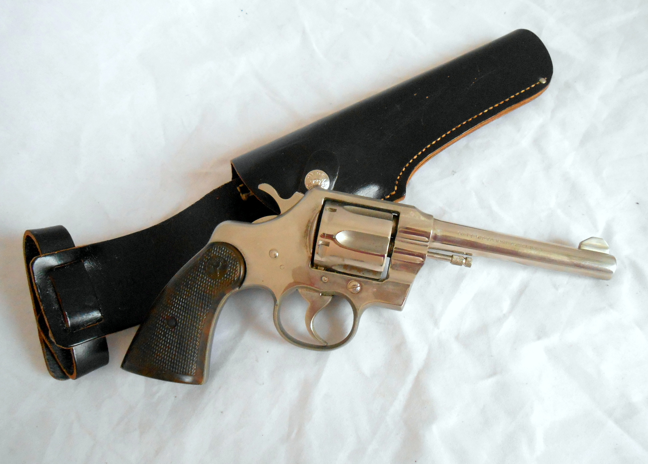 Colt Official Police 38 Special Revolver And Holster Ebth