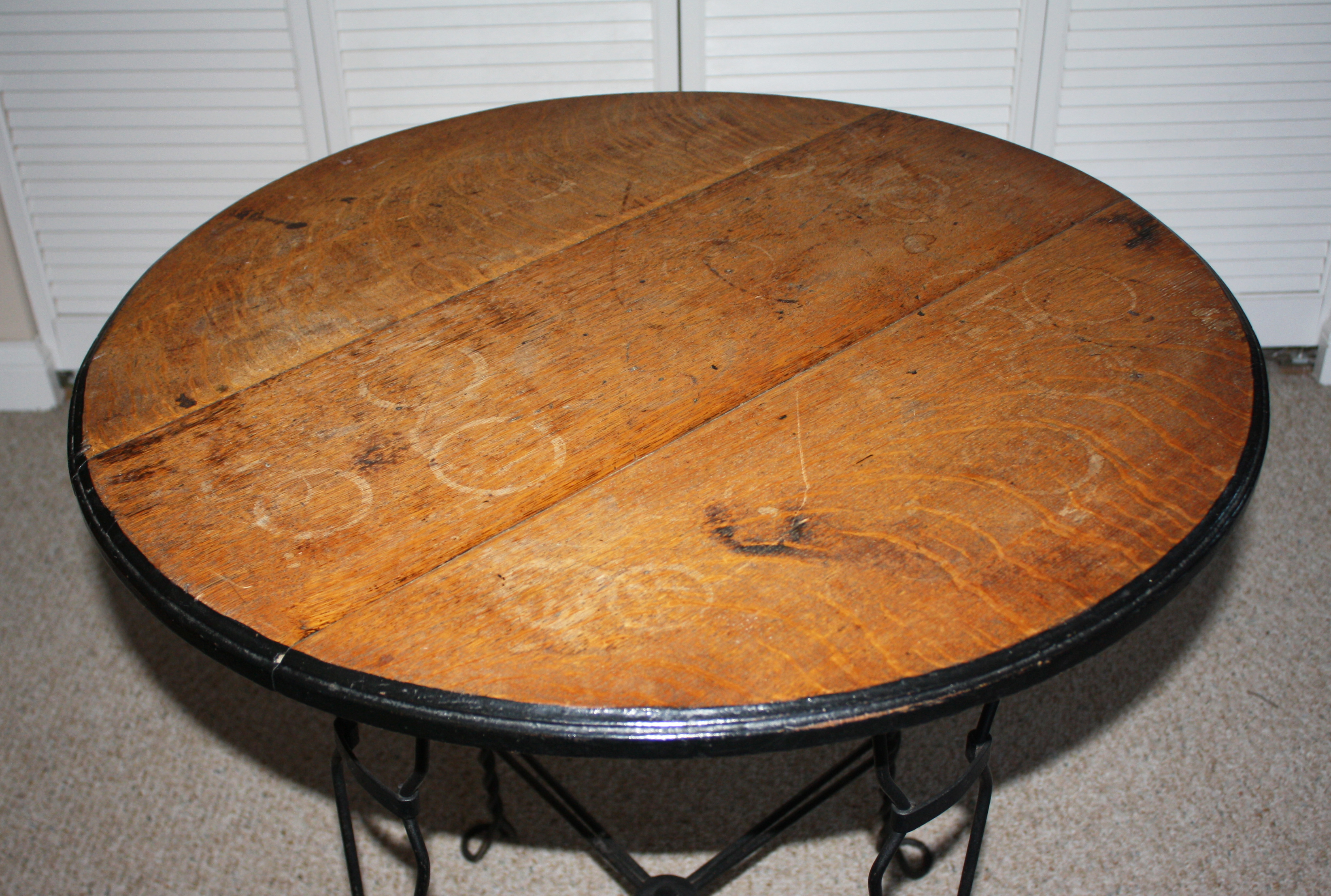Antique Ice Cream Parlor Table and Chairs EBTH