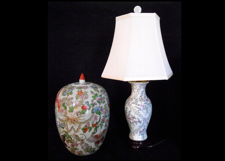 Asian Porcelain Lamp 109