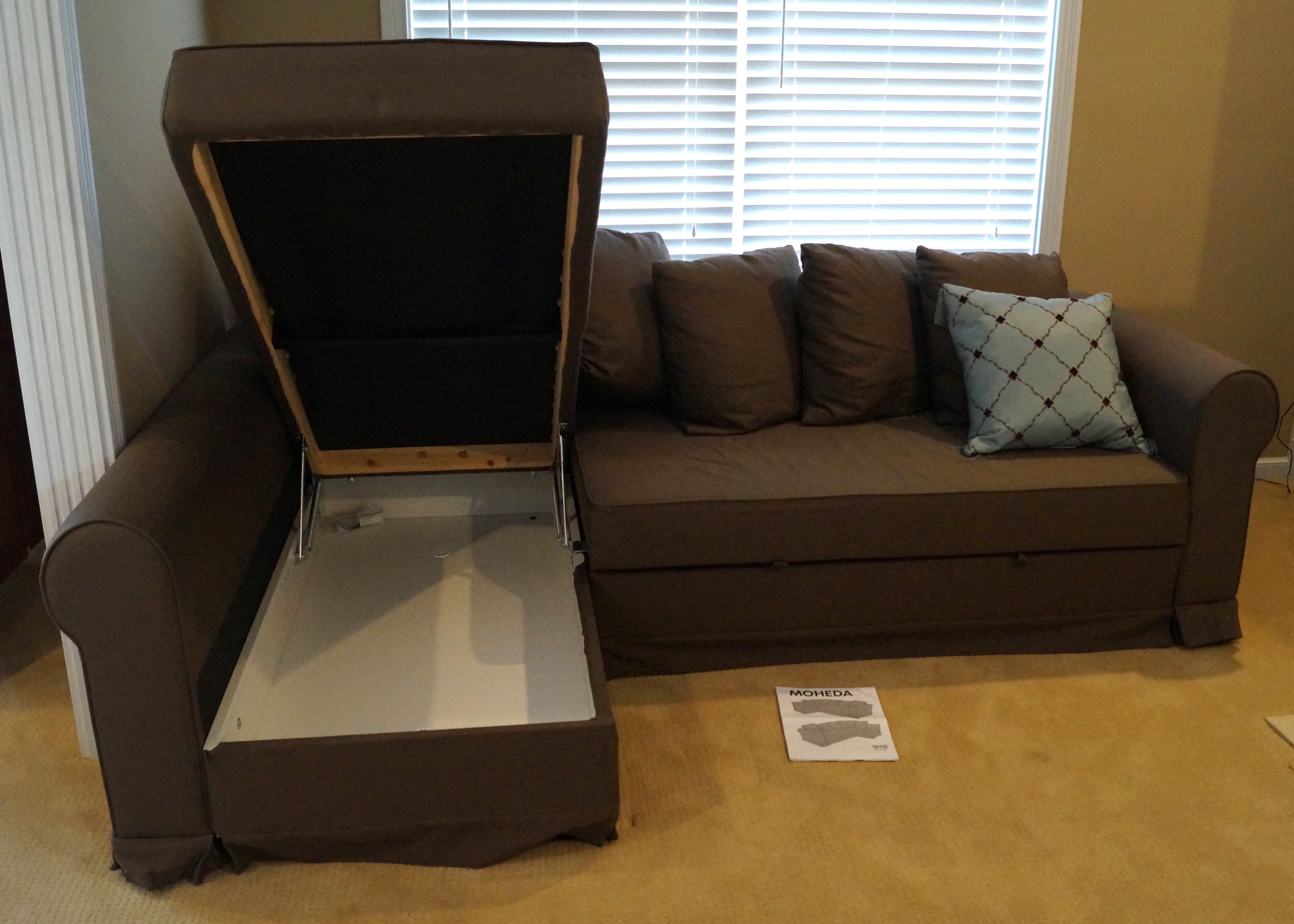 IKEA Moheda Corner Storage SofaBed with PullOut Ottoman EBTH