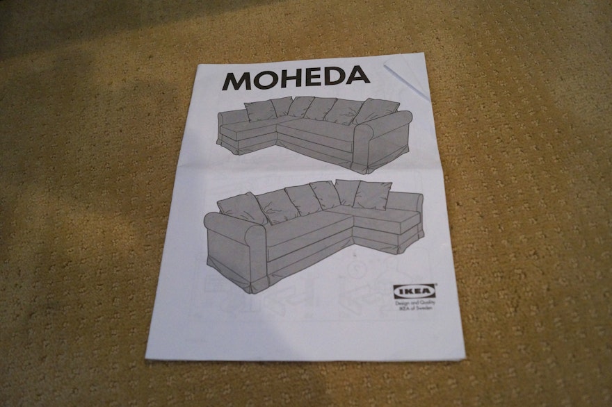 ikea moheda corner sofa bed instructions