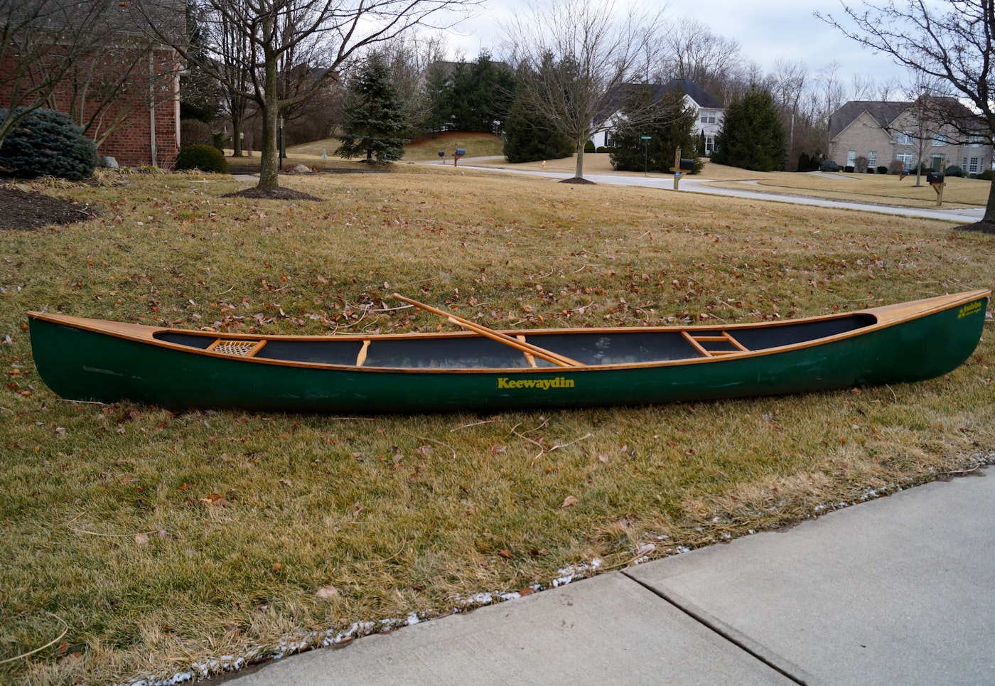 vintage keewaydin canoe with laced rawhide seat : ebth