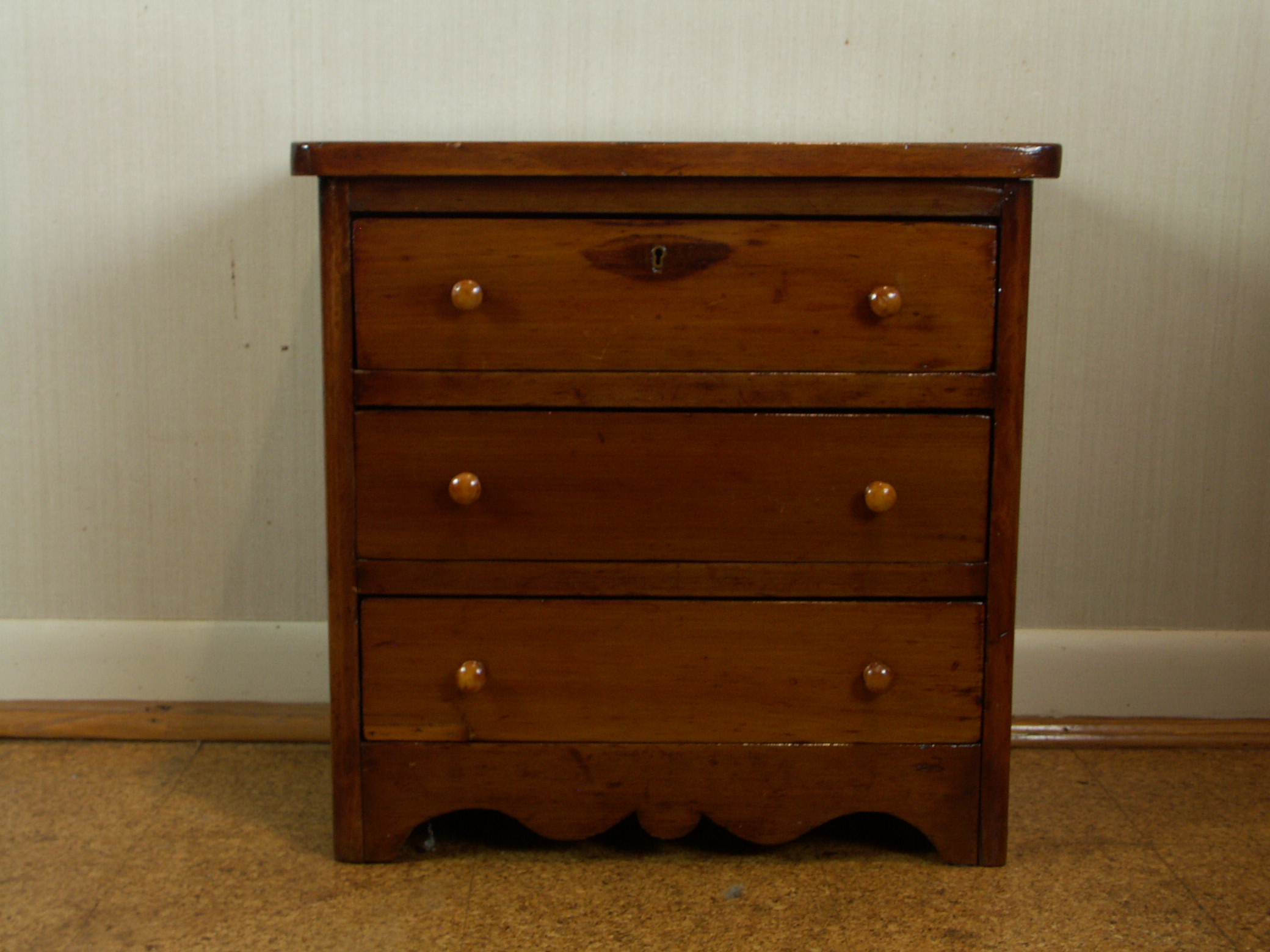Primitive Small Pine Chest Of Drawers Ebth