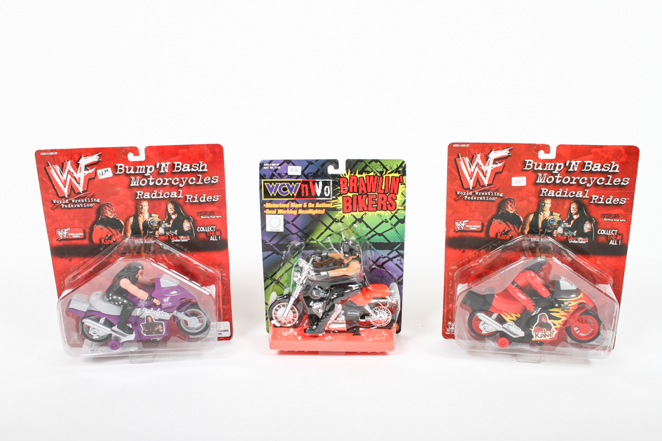 Set of Collectible Wrestler Biker Figures EBTH