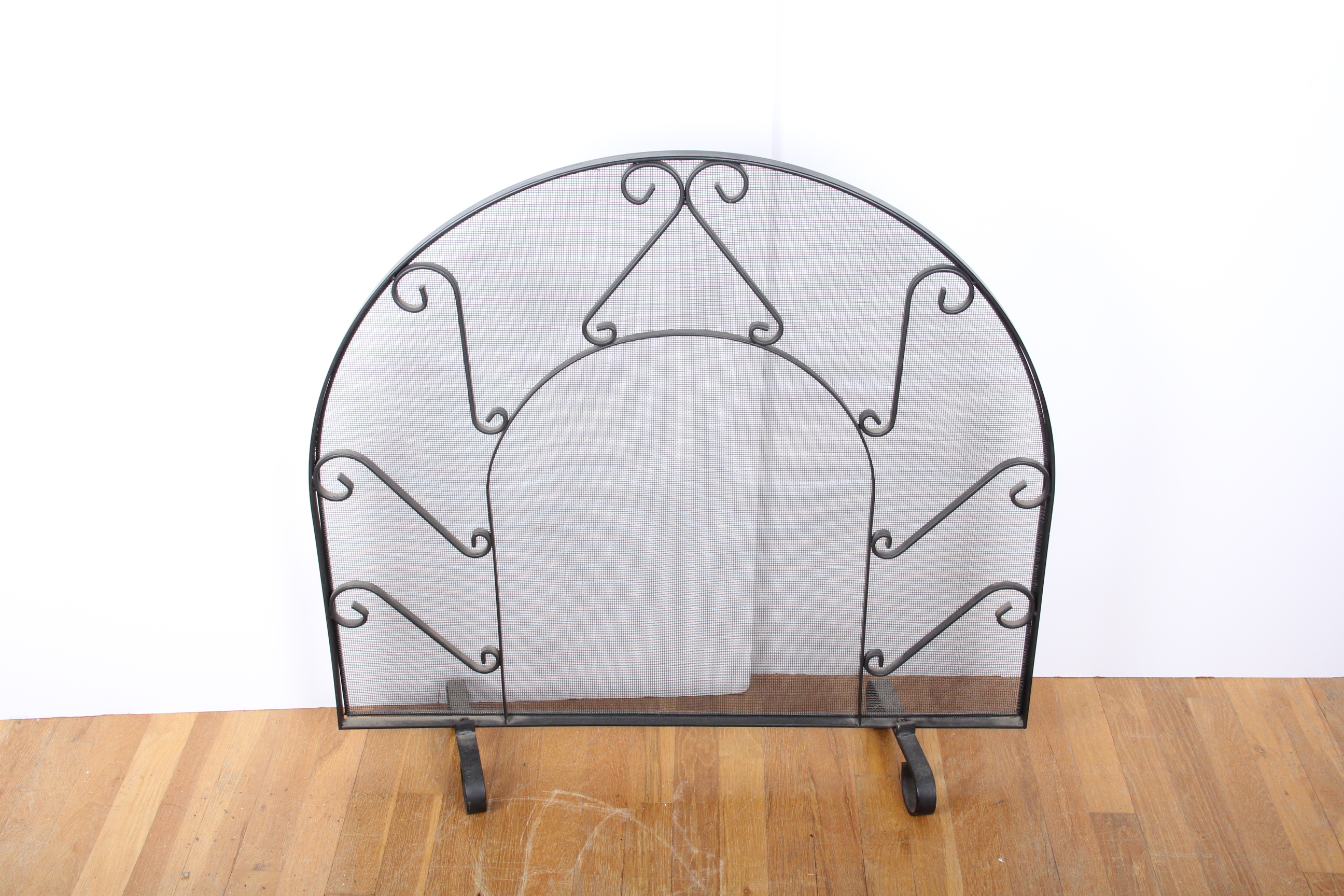 Brass and Wrought Iron Fireplace Set EBTH