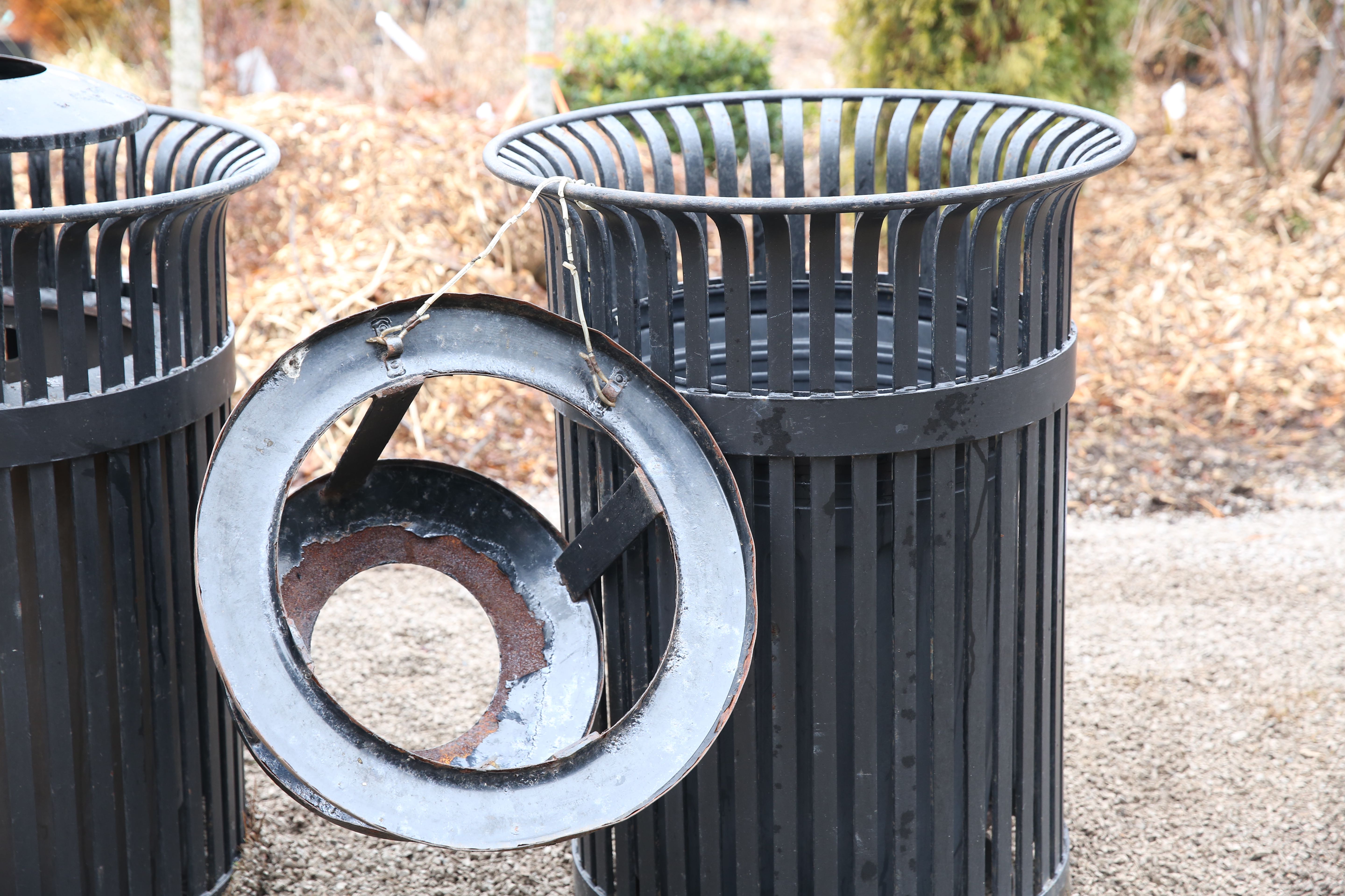 Pair of Decorative Commercial Trash Cans EBTH