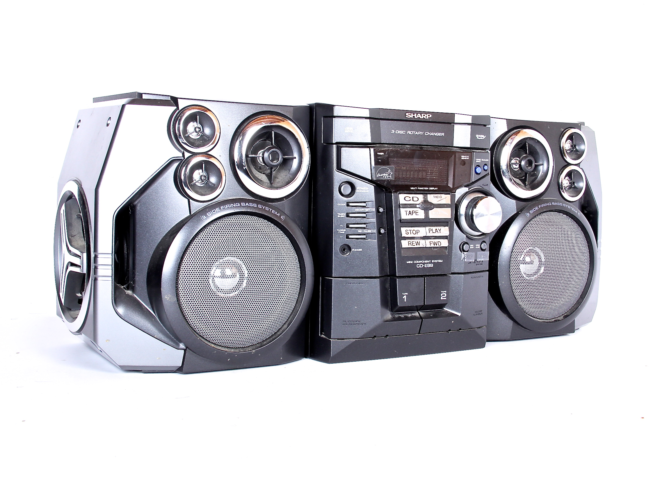 Sharp Bookshelf Stereo System With Three Disc Changer Ebth