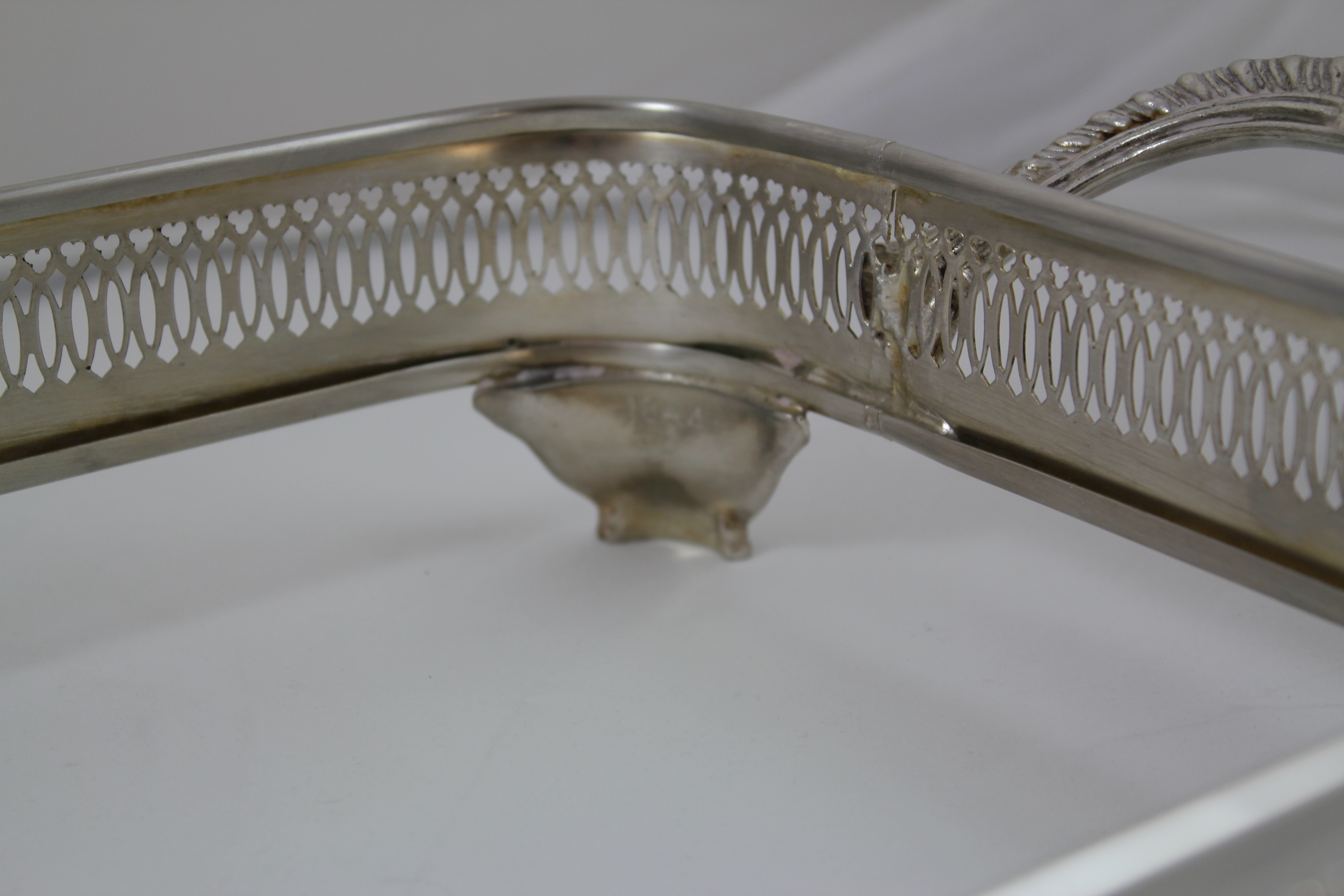 Vintage Silver Plate Casserole Dish Holder EBTH