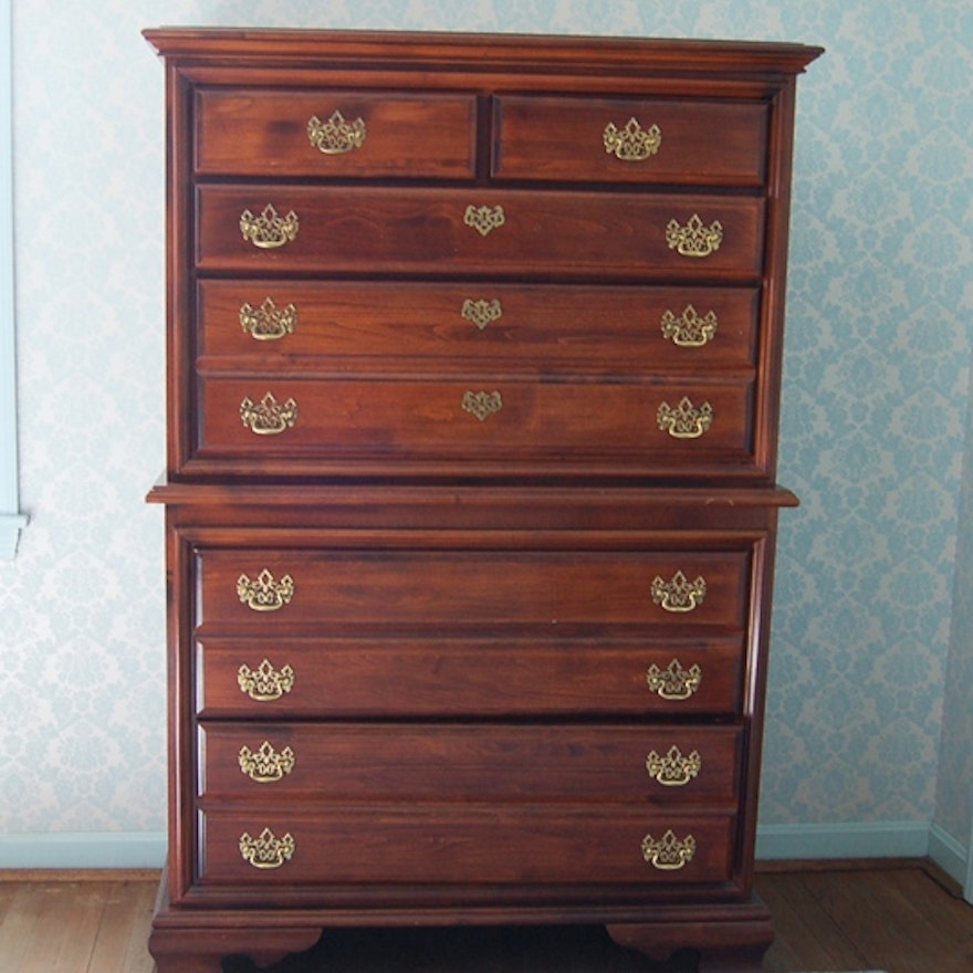 Chippendale Style Highboy Dresser Ebth